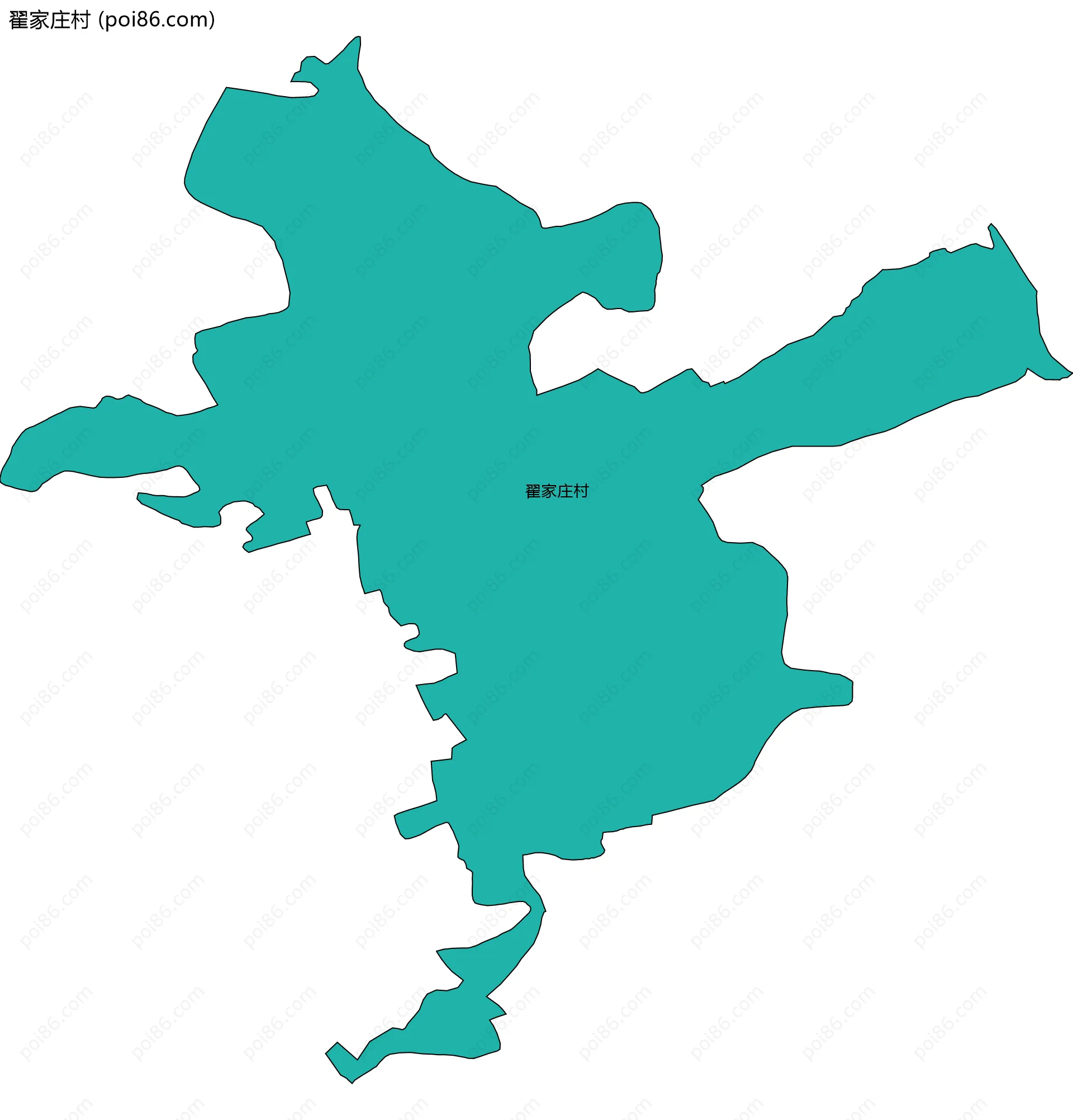 翟家庄村边界地图