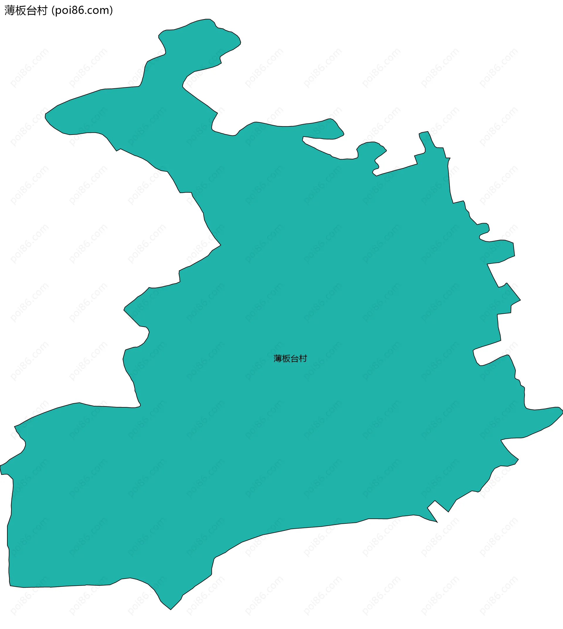 薄板台村边界地图