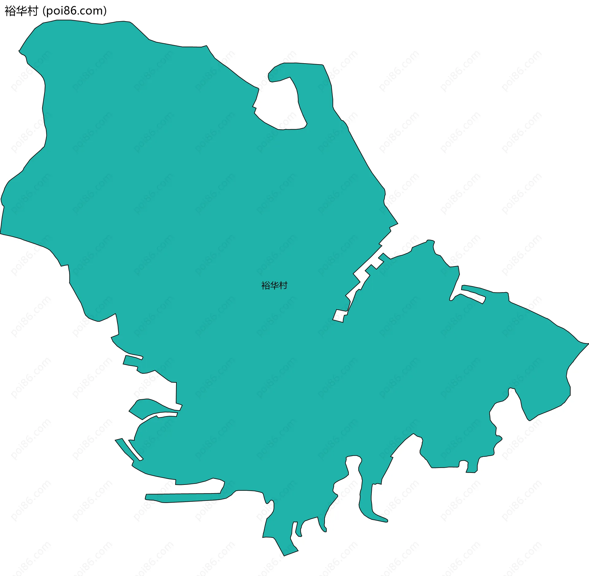 裕华村边界地图