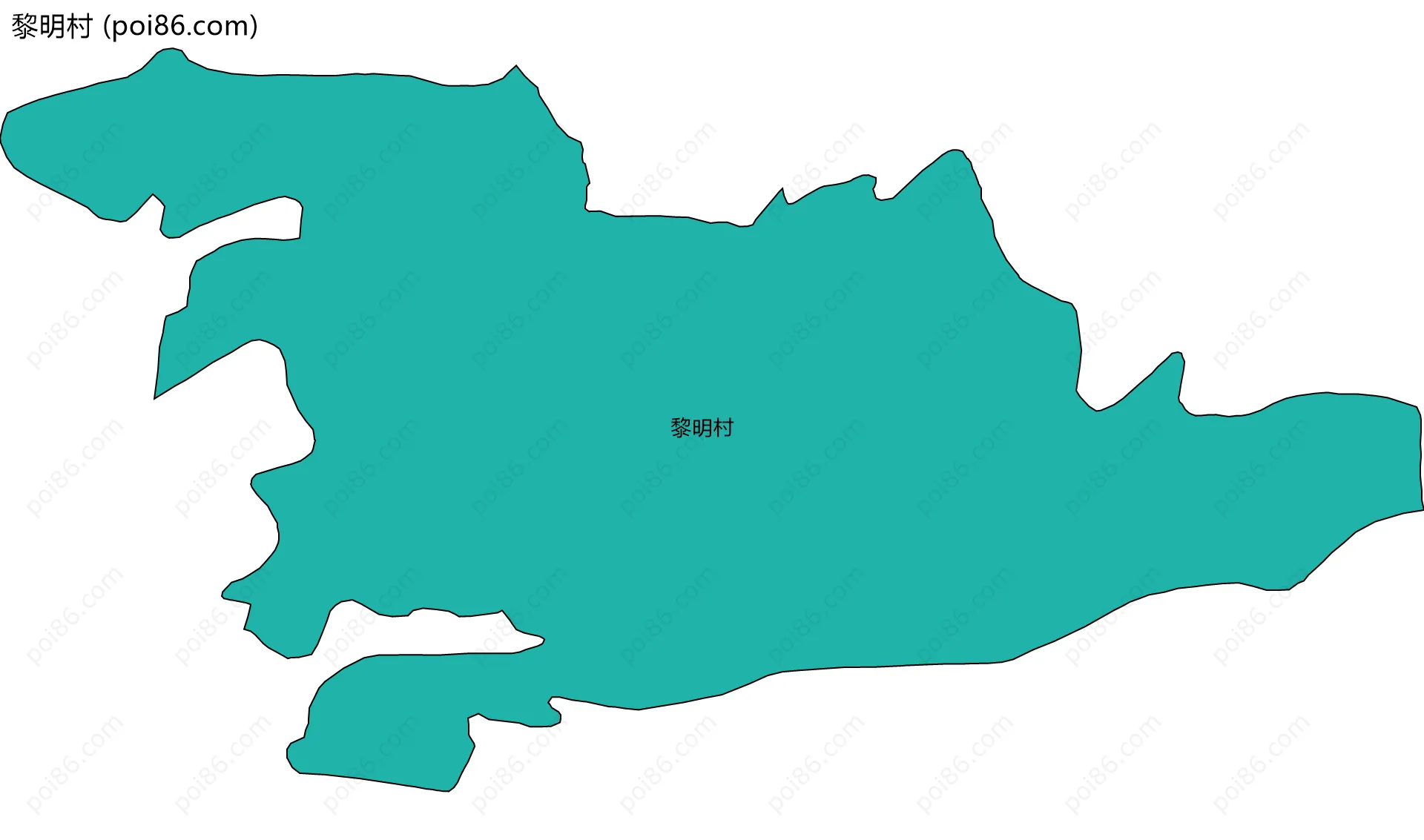 黎明村边界地图