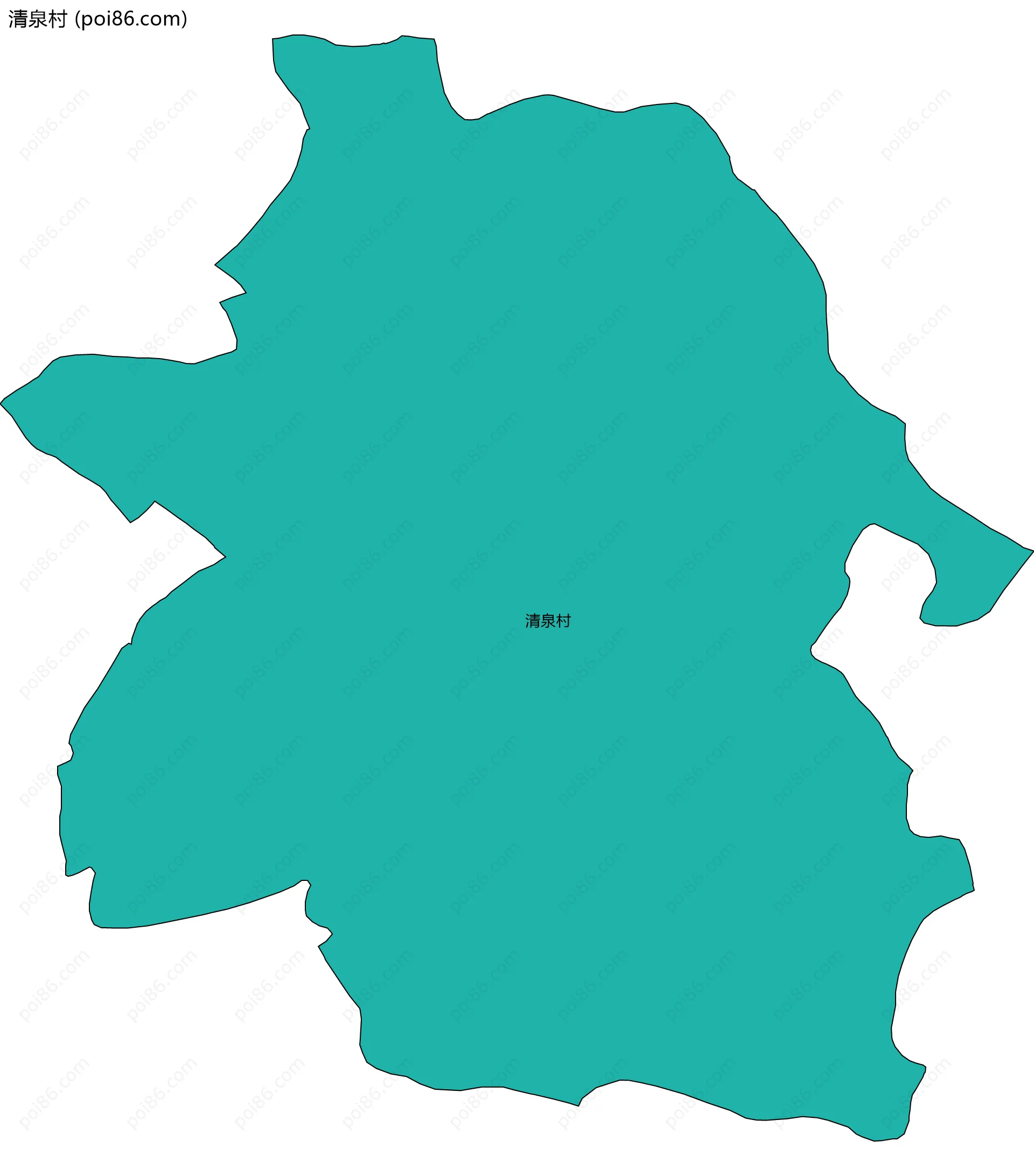 清泉村边界地图