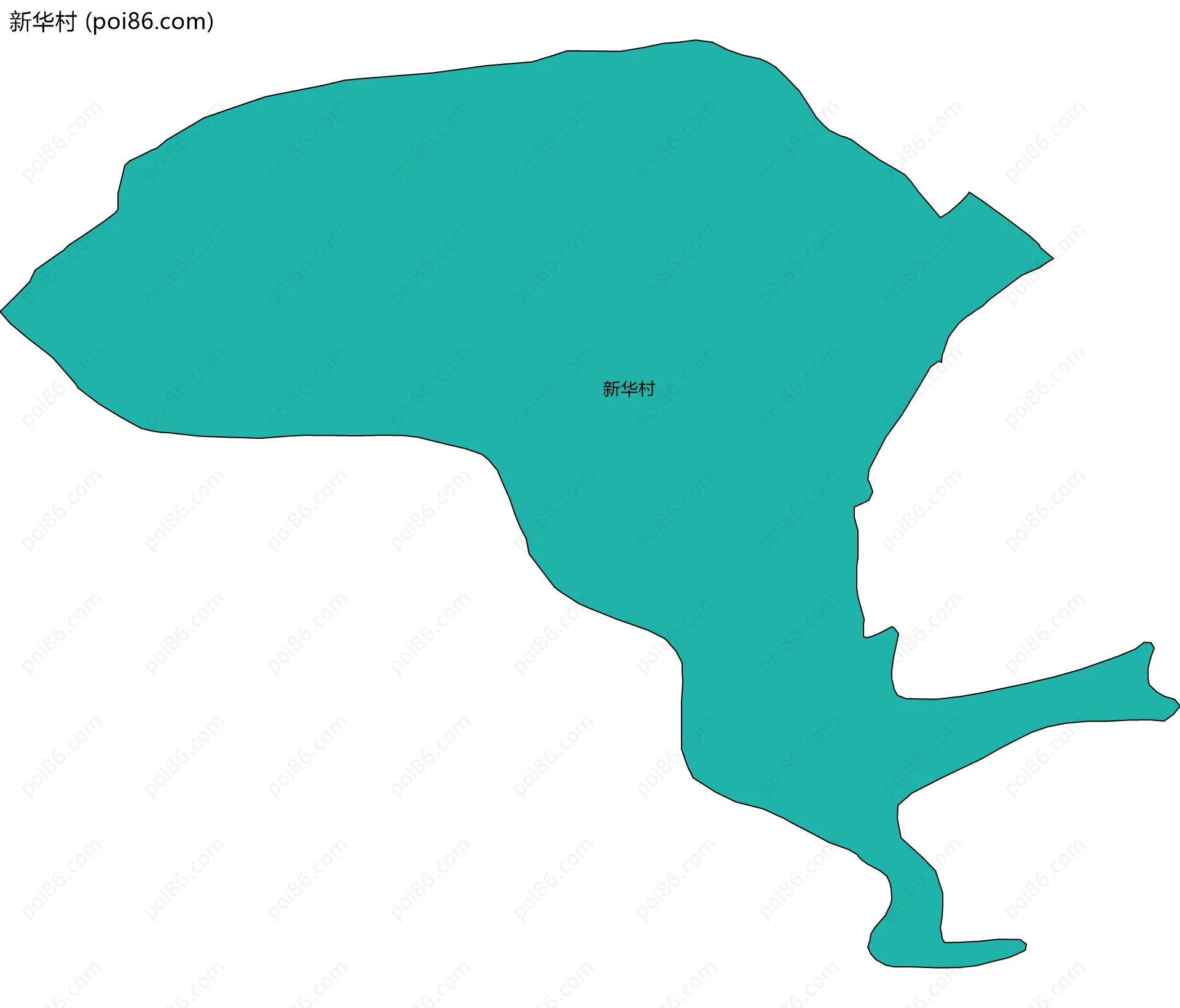 新华村边界地图