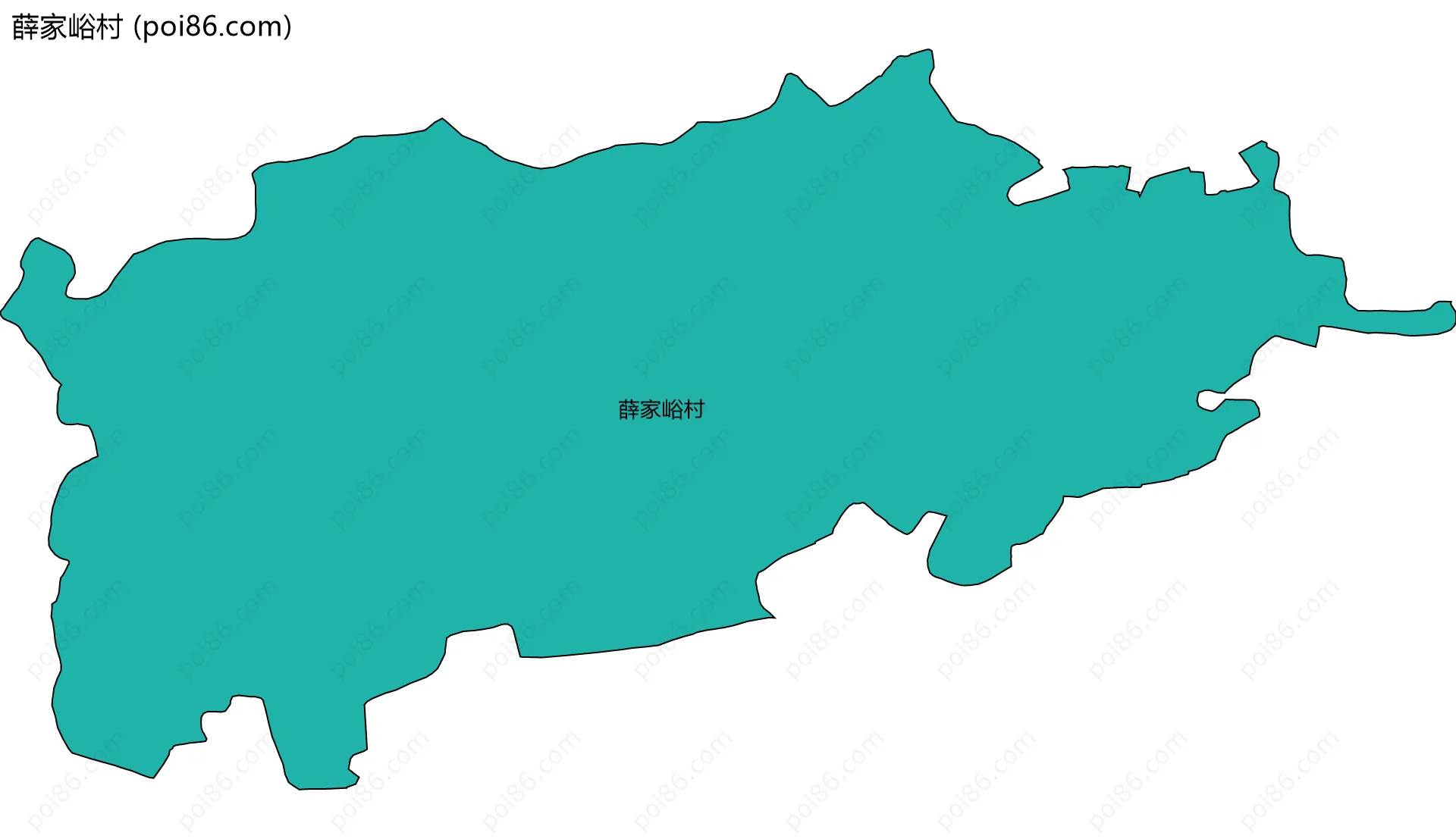 薛家峪村边界地图