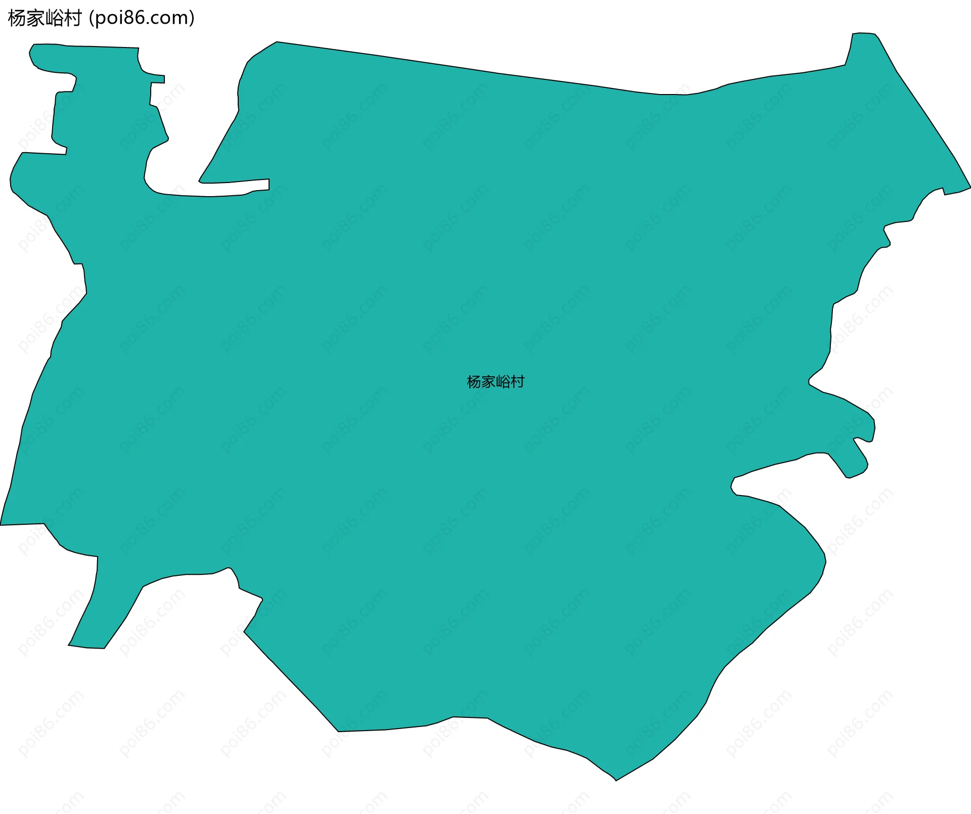 杨家峪村边界地图