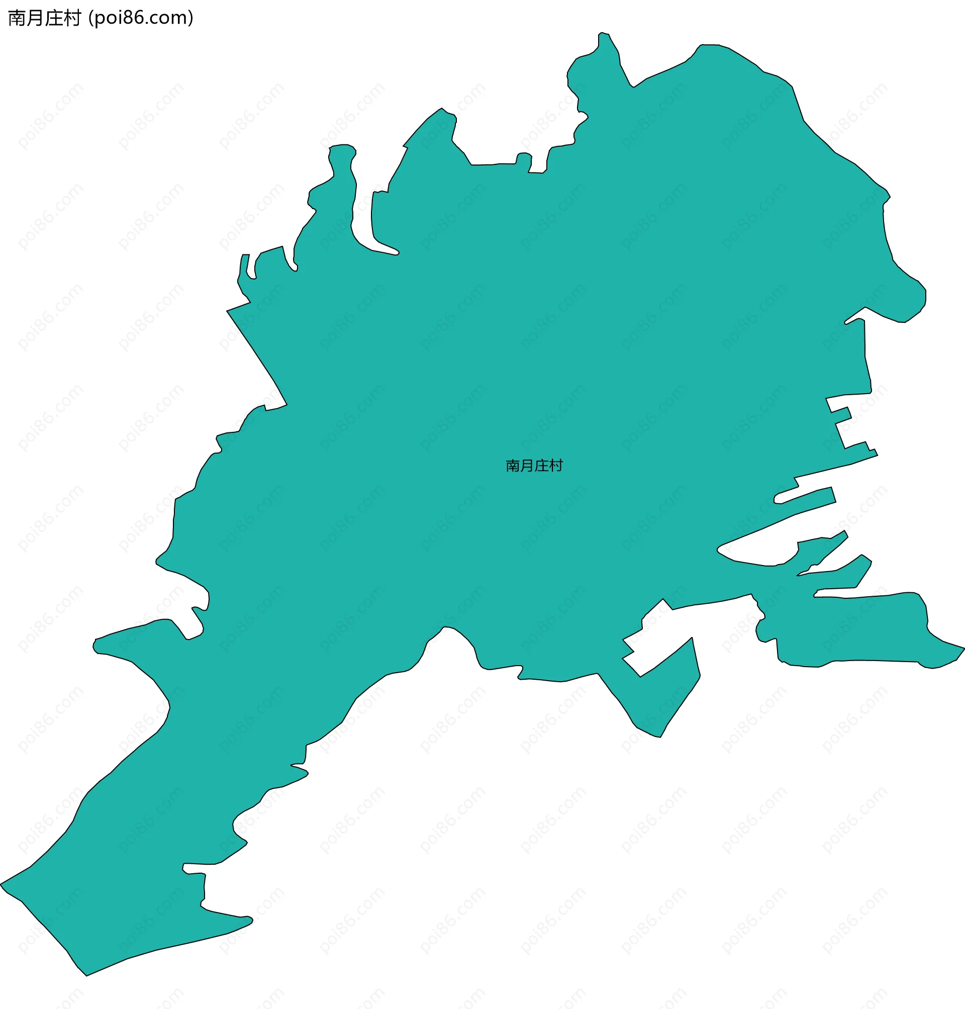 南月庄村边界地图