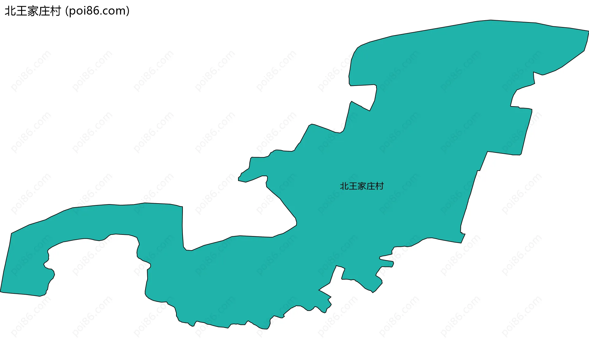 北王家庄村边界地图