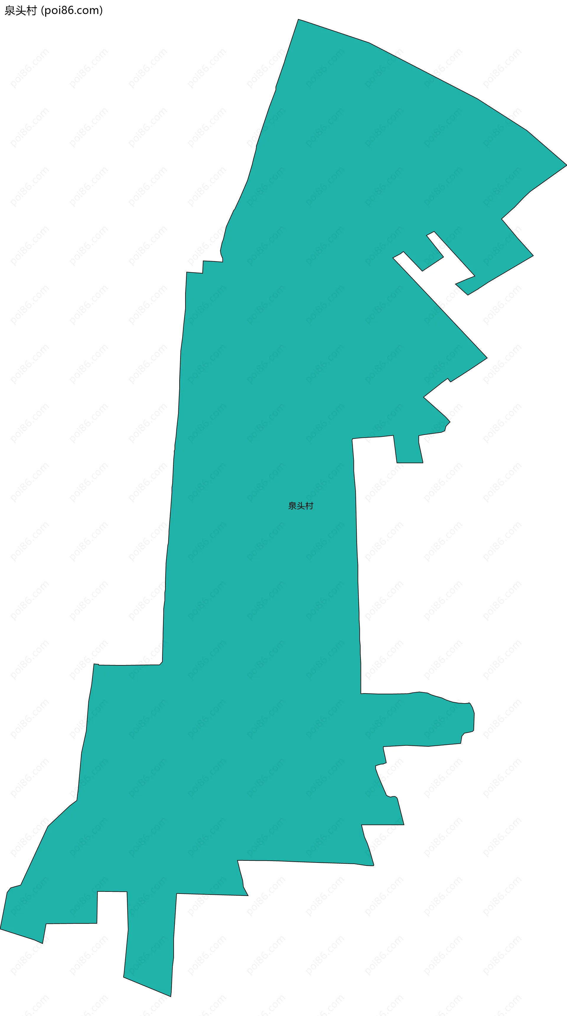 泉头村边界地图