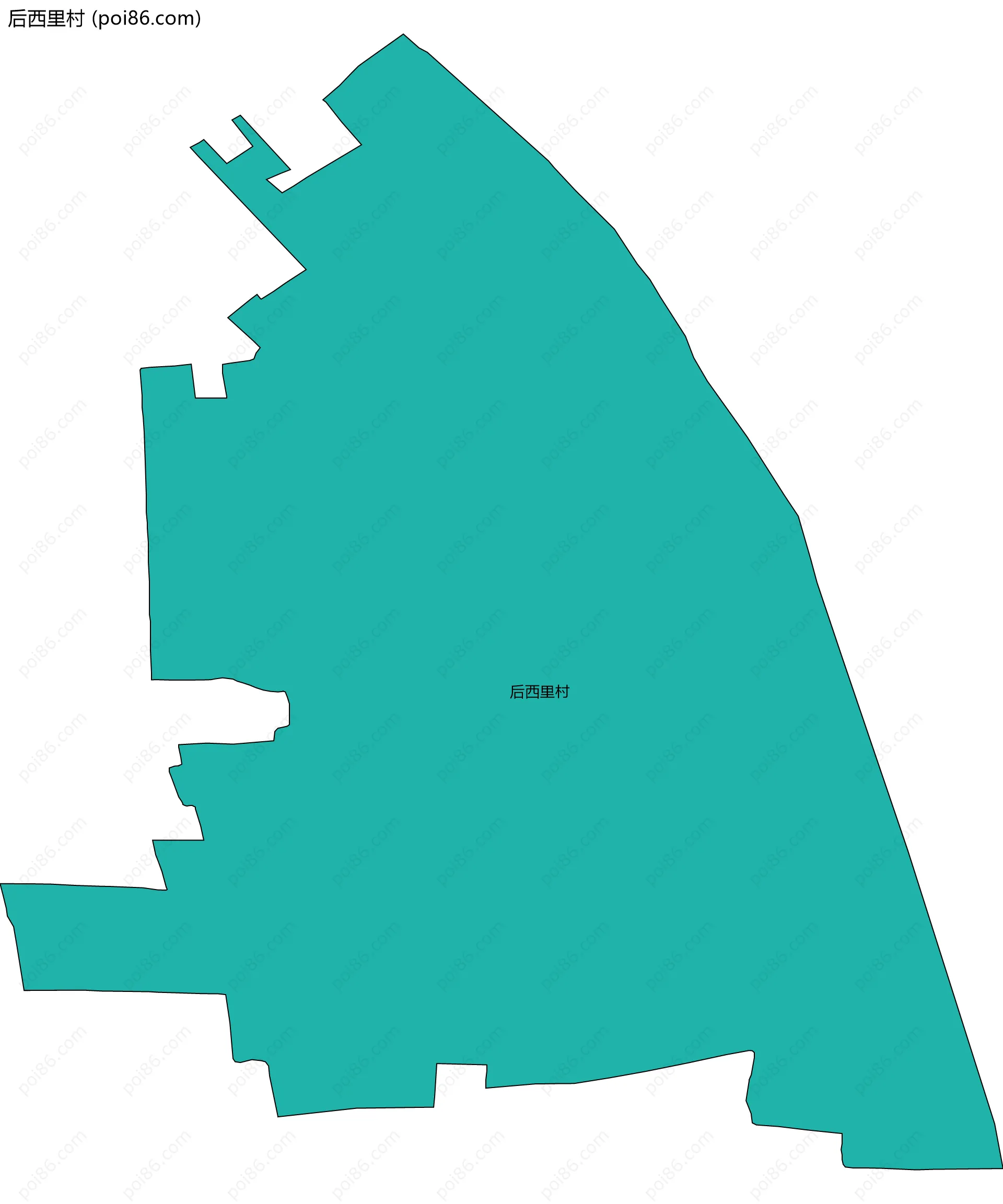 后西里村边界地图