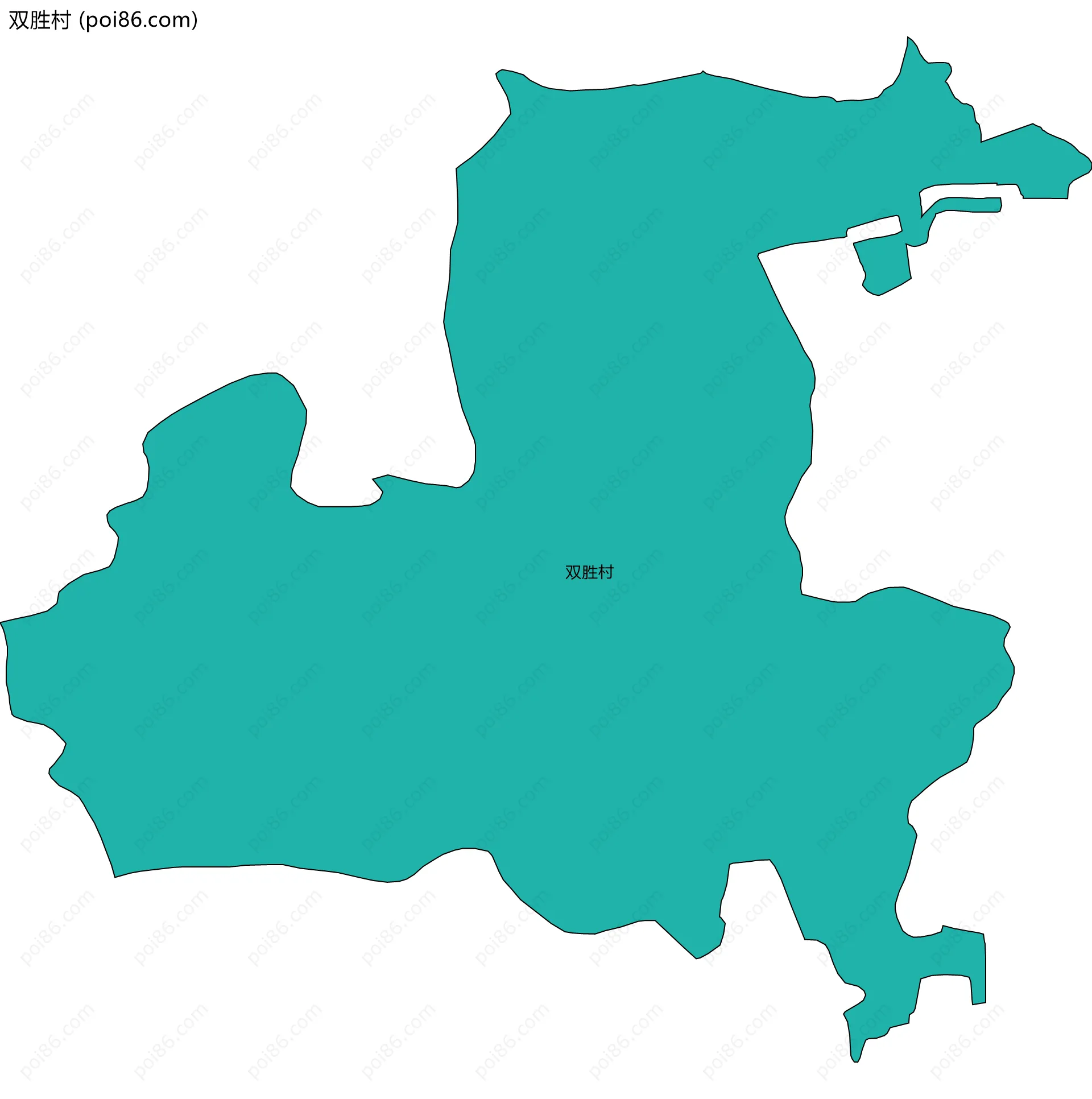 双胜村边界地图