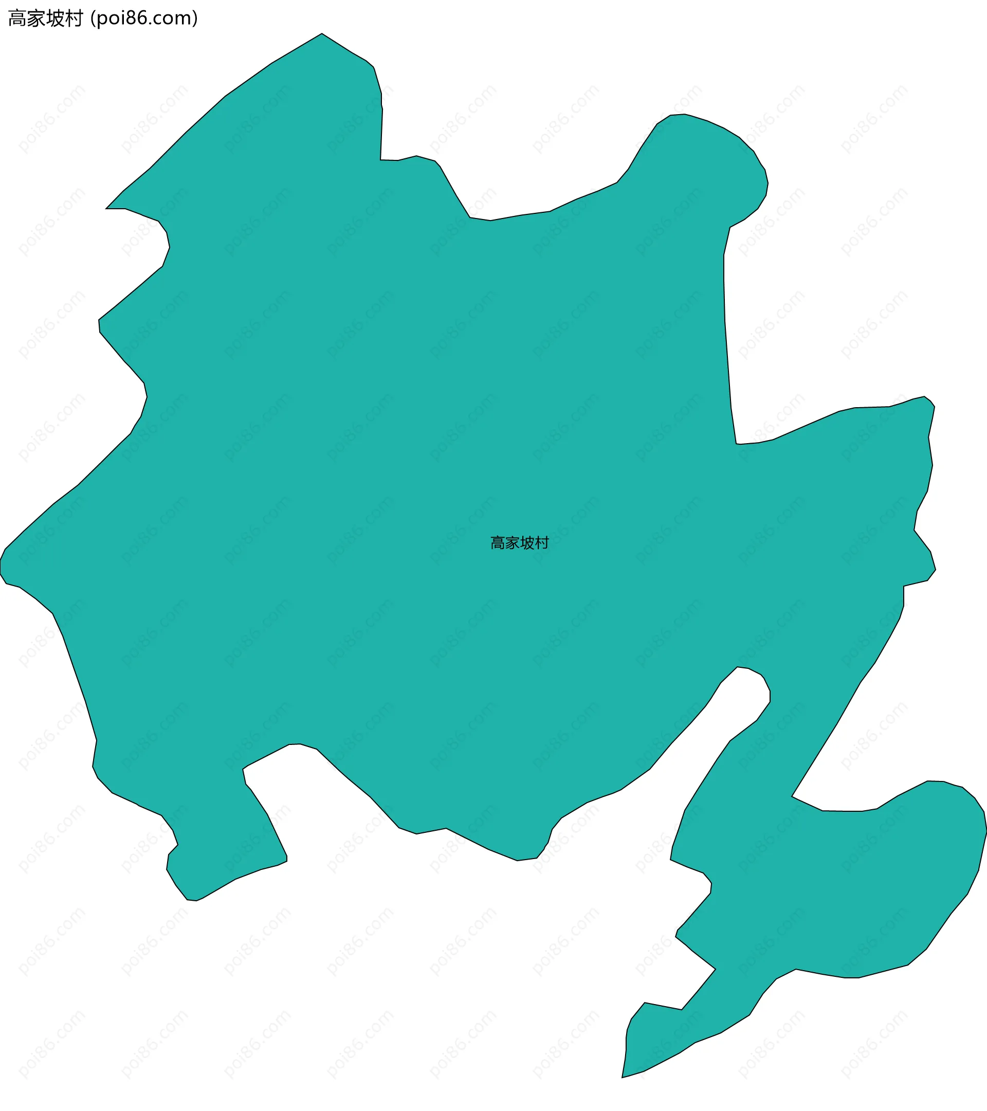 高家坡村边界地图