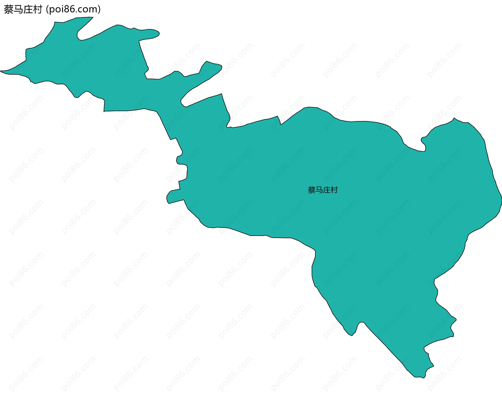 蔡马庄村边界地图