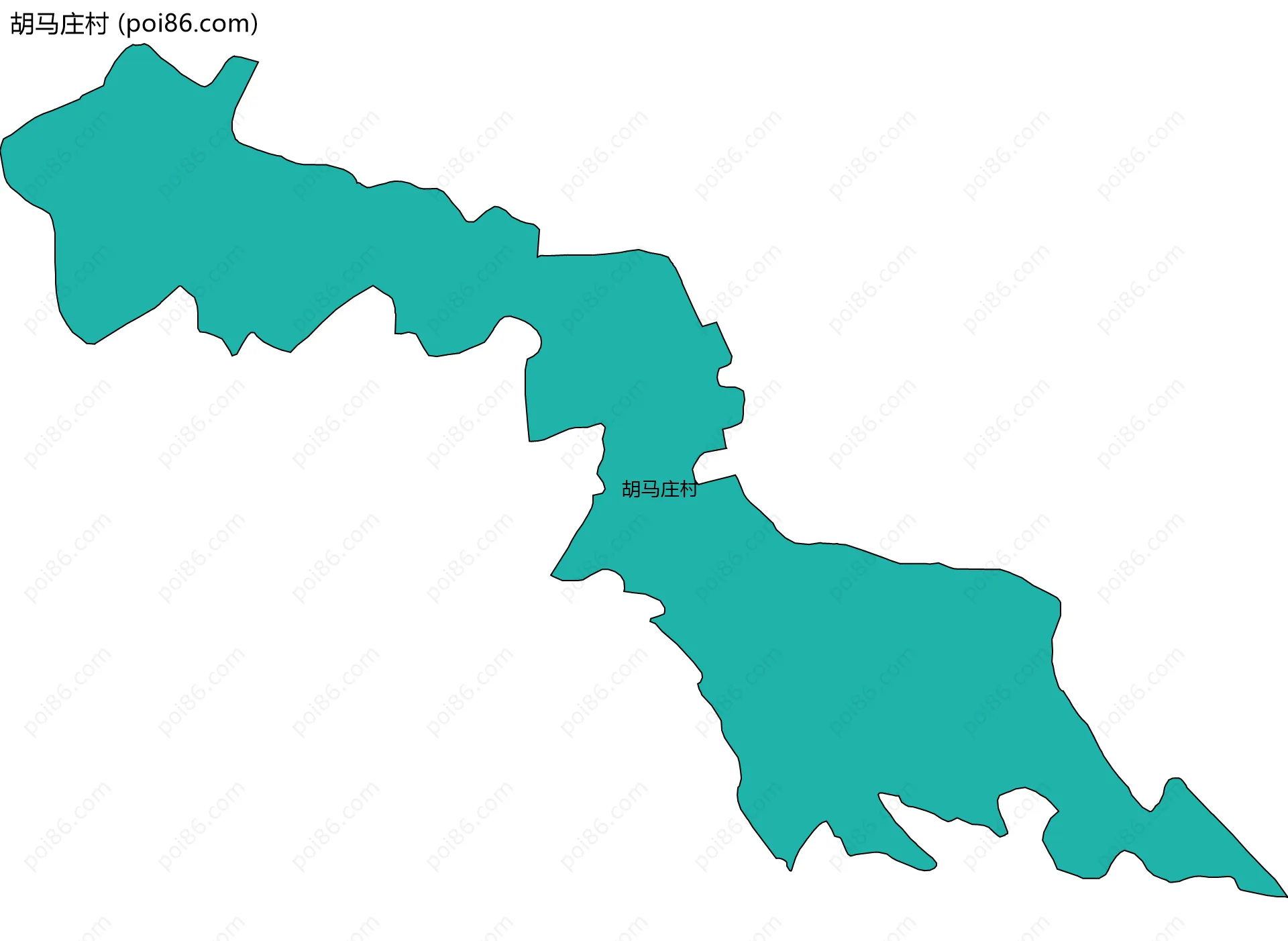 胡马庄村边界地图