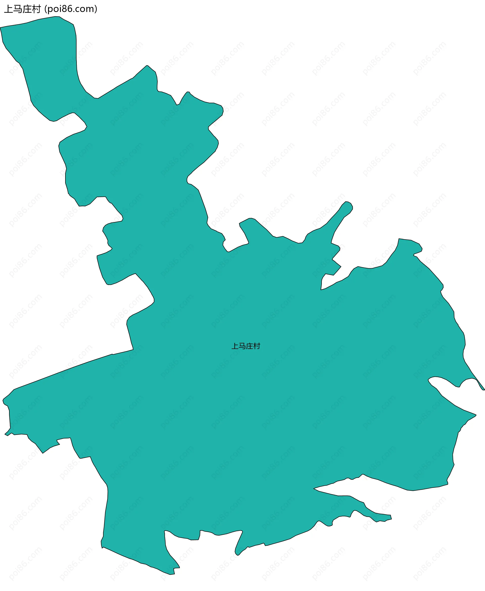 上马庄村边界地图