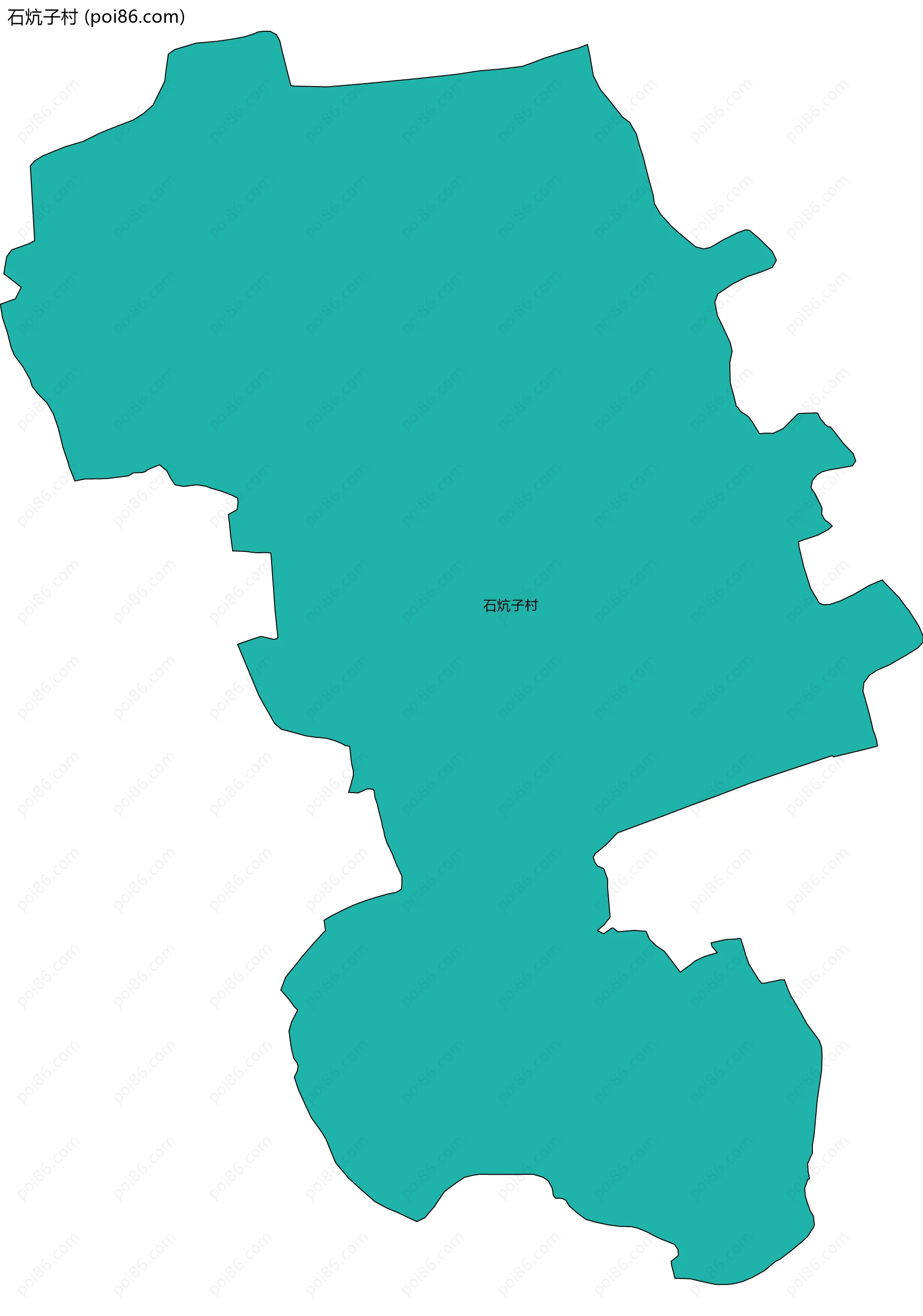 石炕子村边界地图