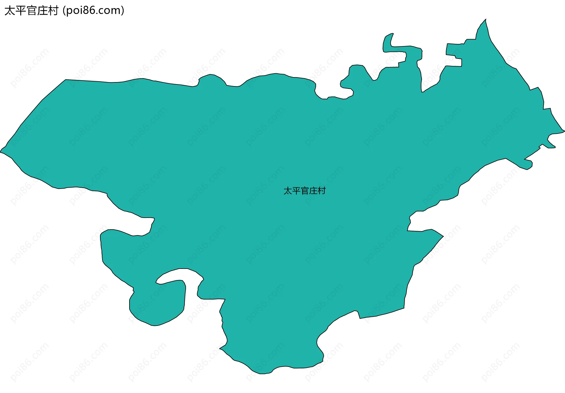 太平官庄村边界地图