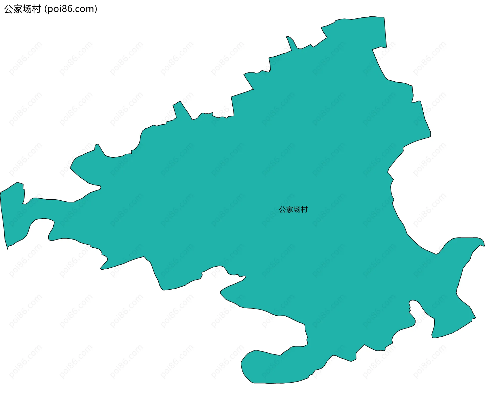 公家场村边界地图