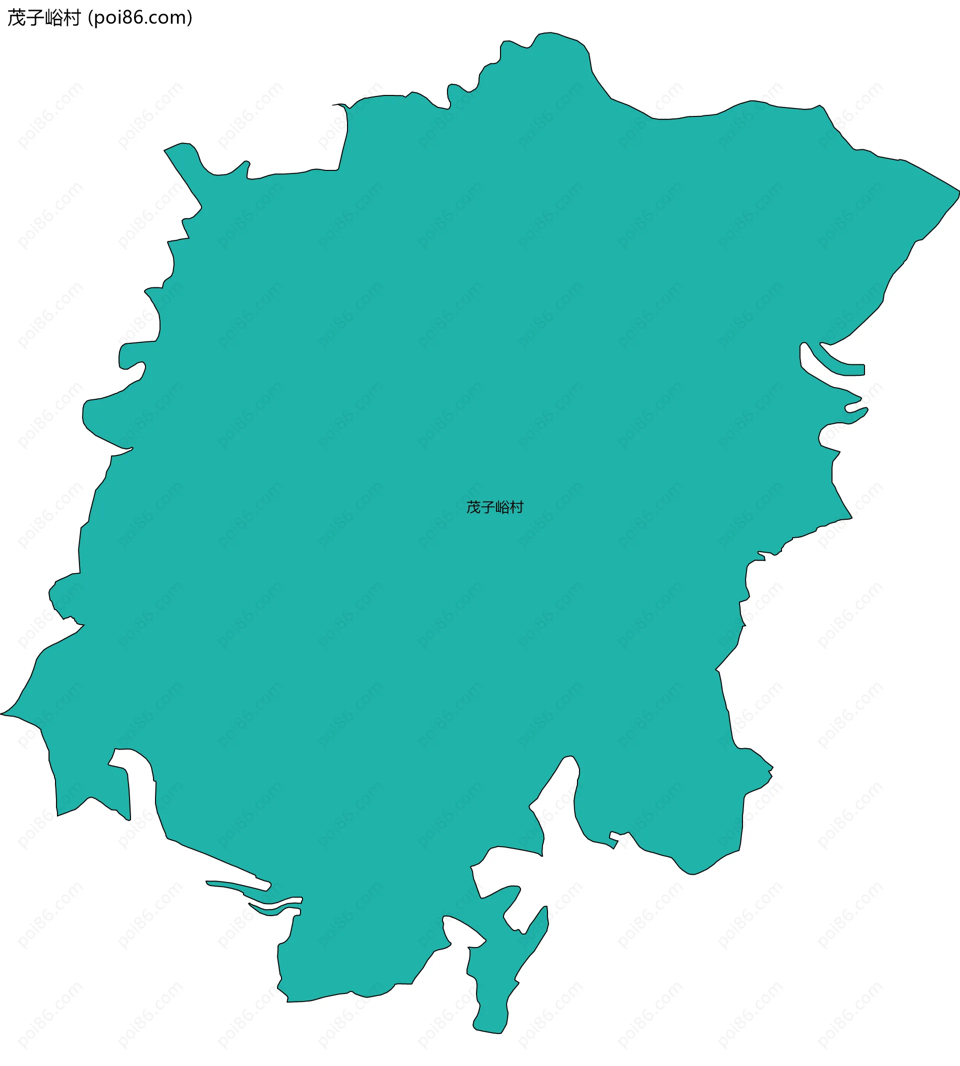 茂子峪村边界地图