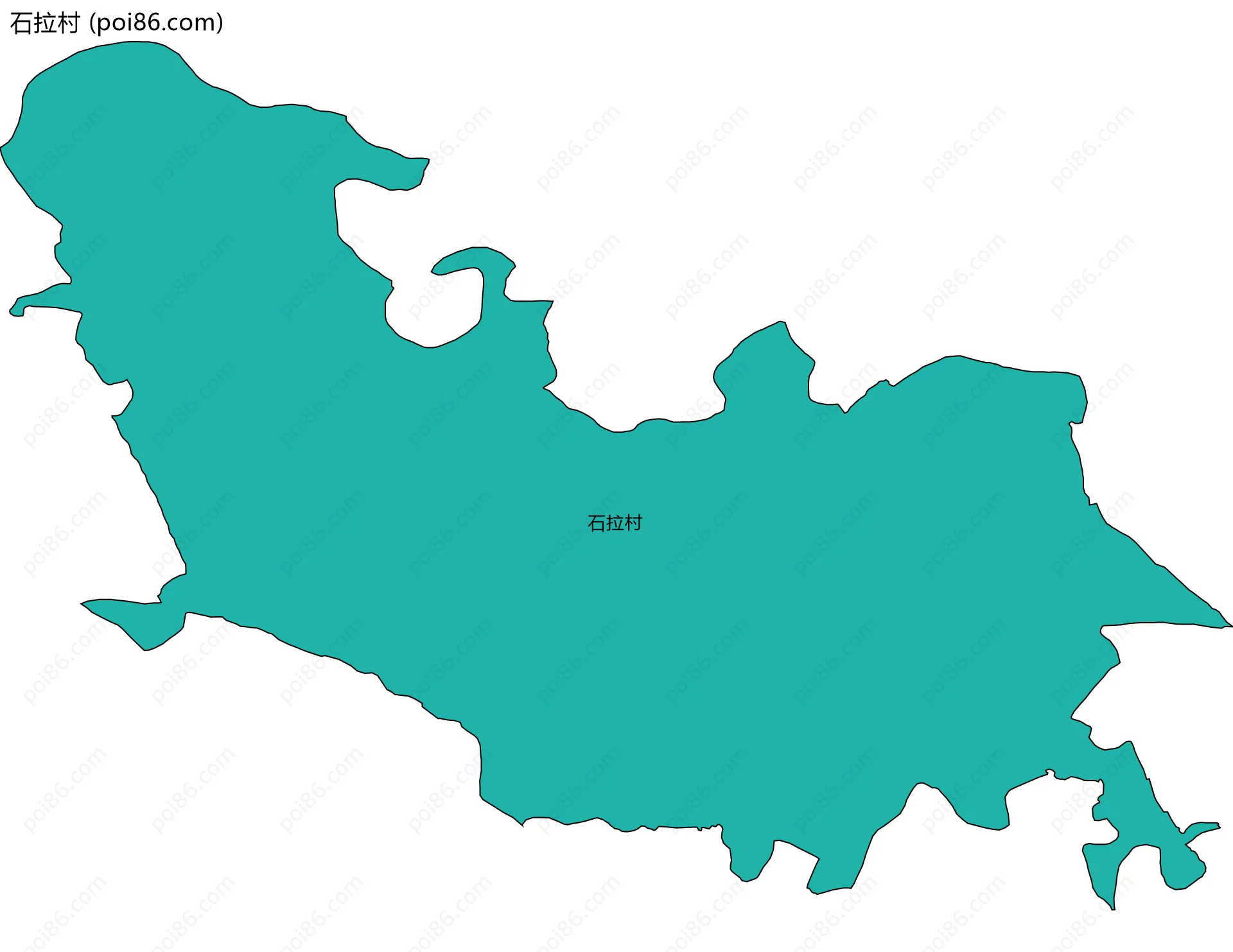 石拉村边界地图
