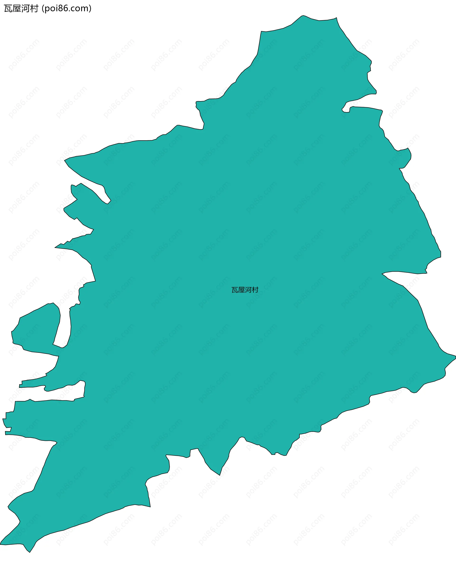 瓦屋河村边界地图