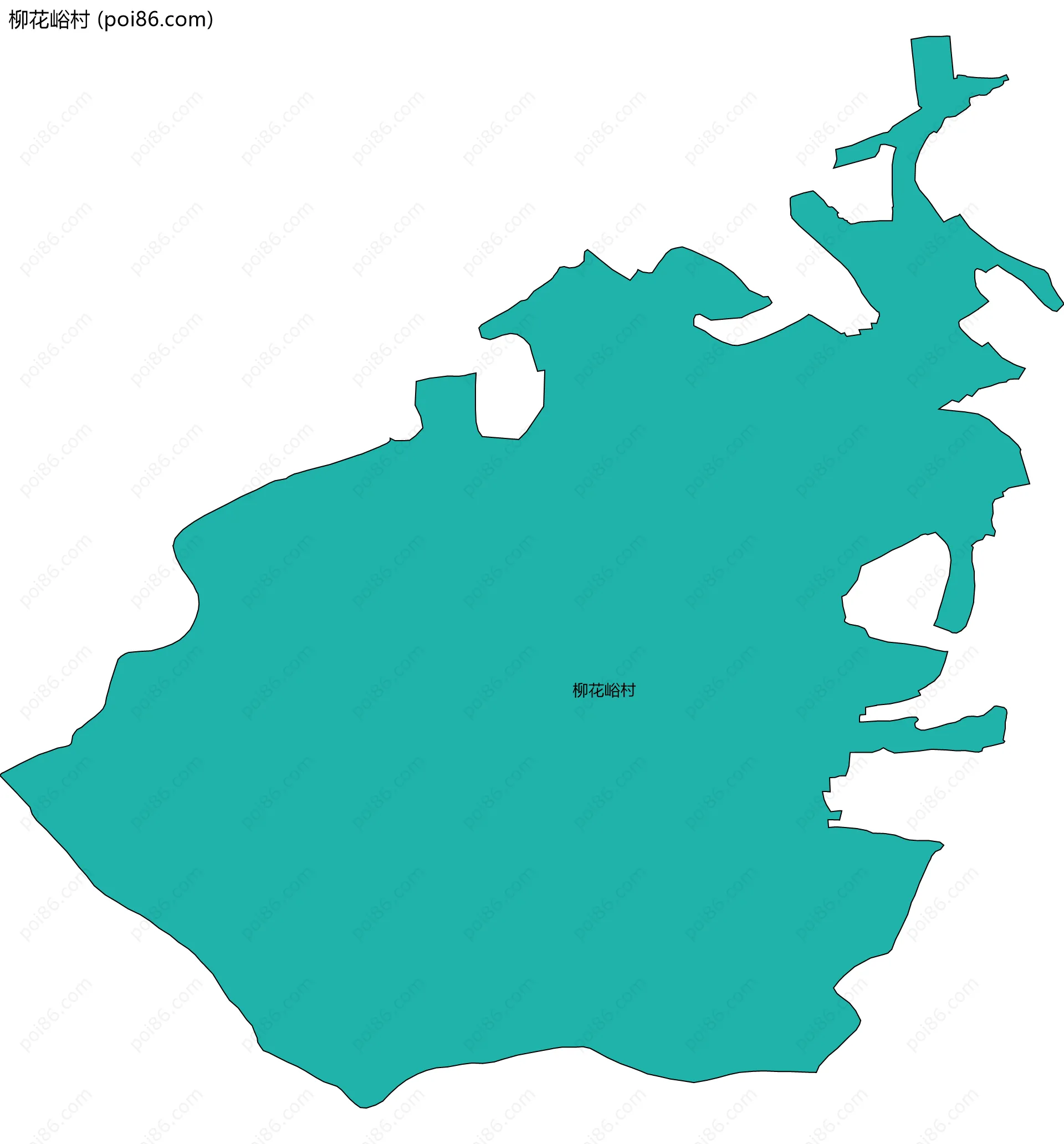 柳花峪村边界地图