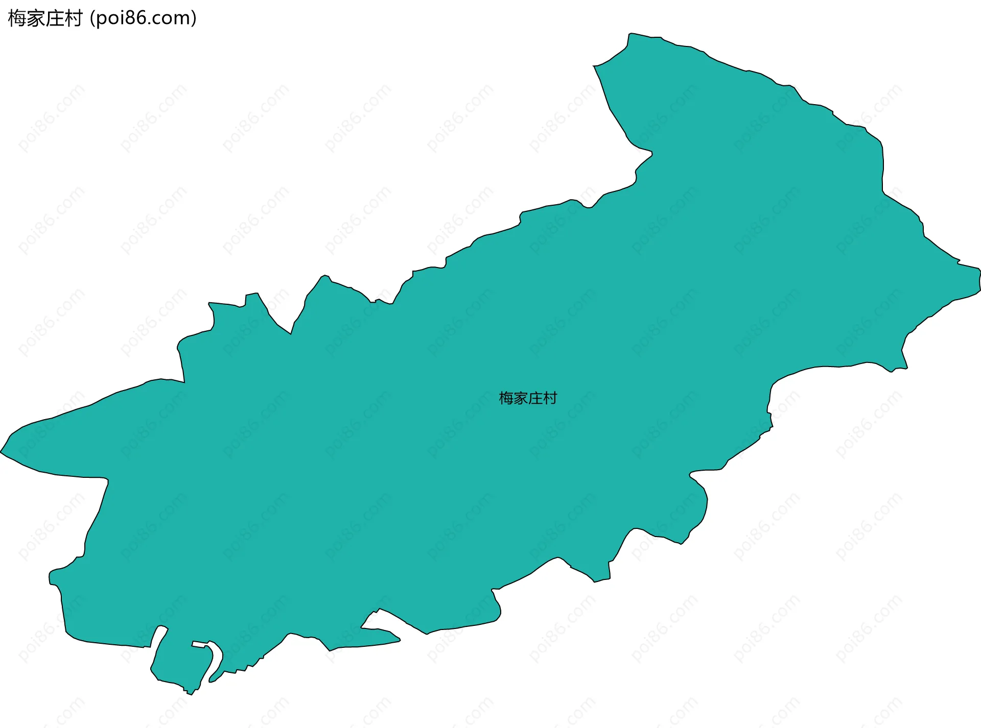 梅家庄村边界地图