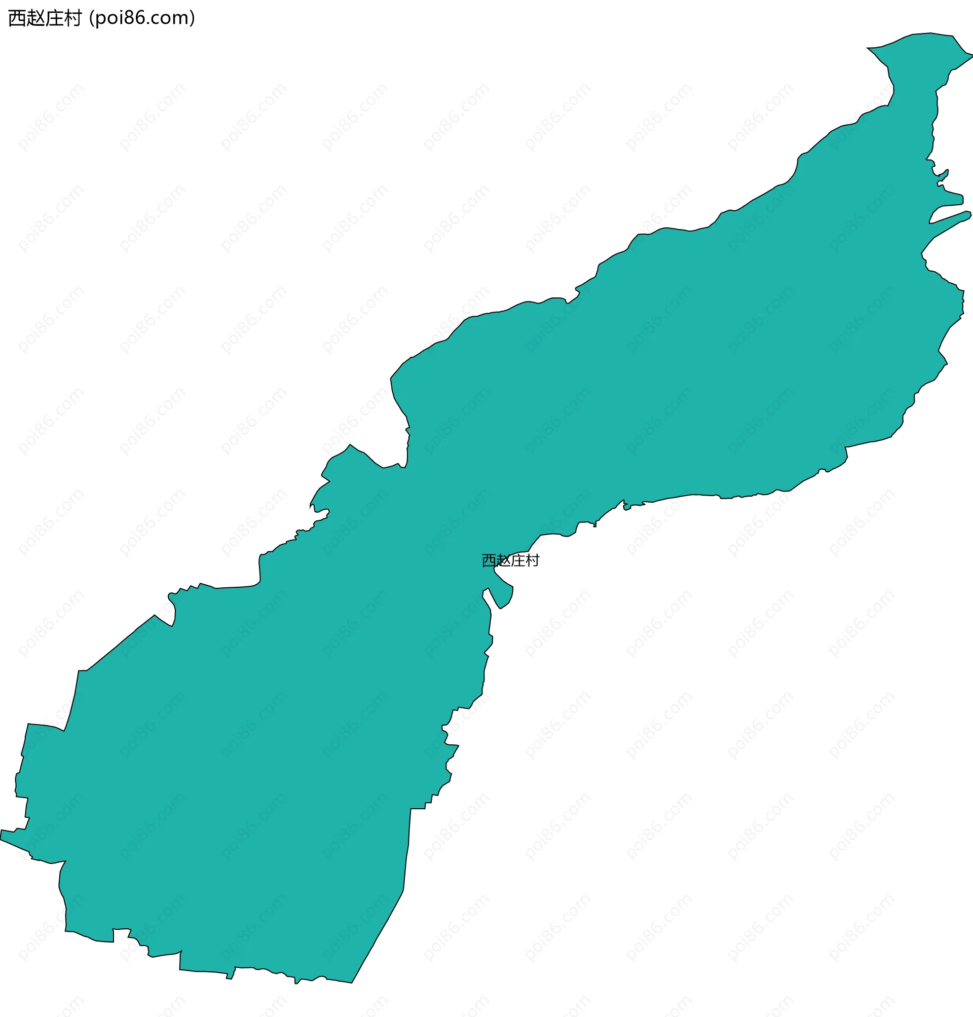 西赵庄村边界地图