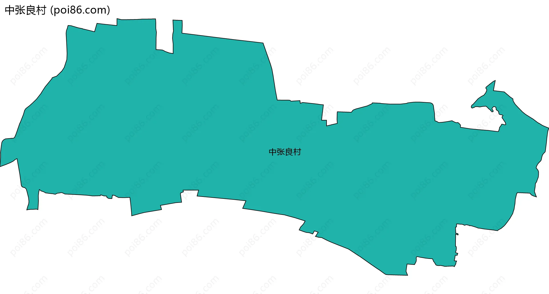 中张良村边界地图