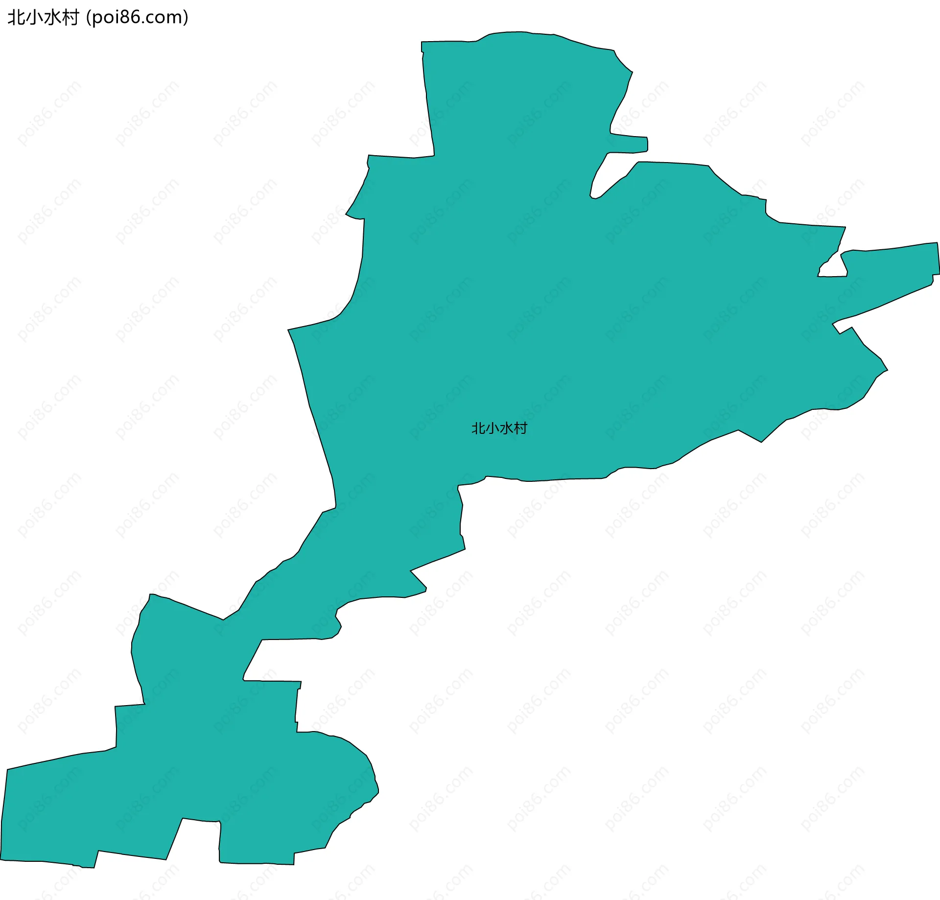 北小水村边界地图