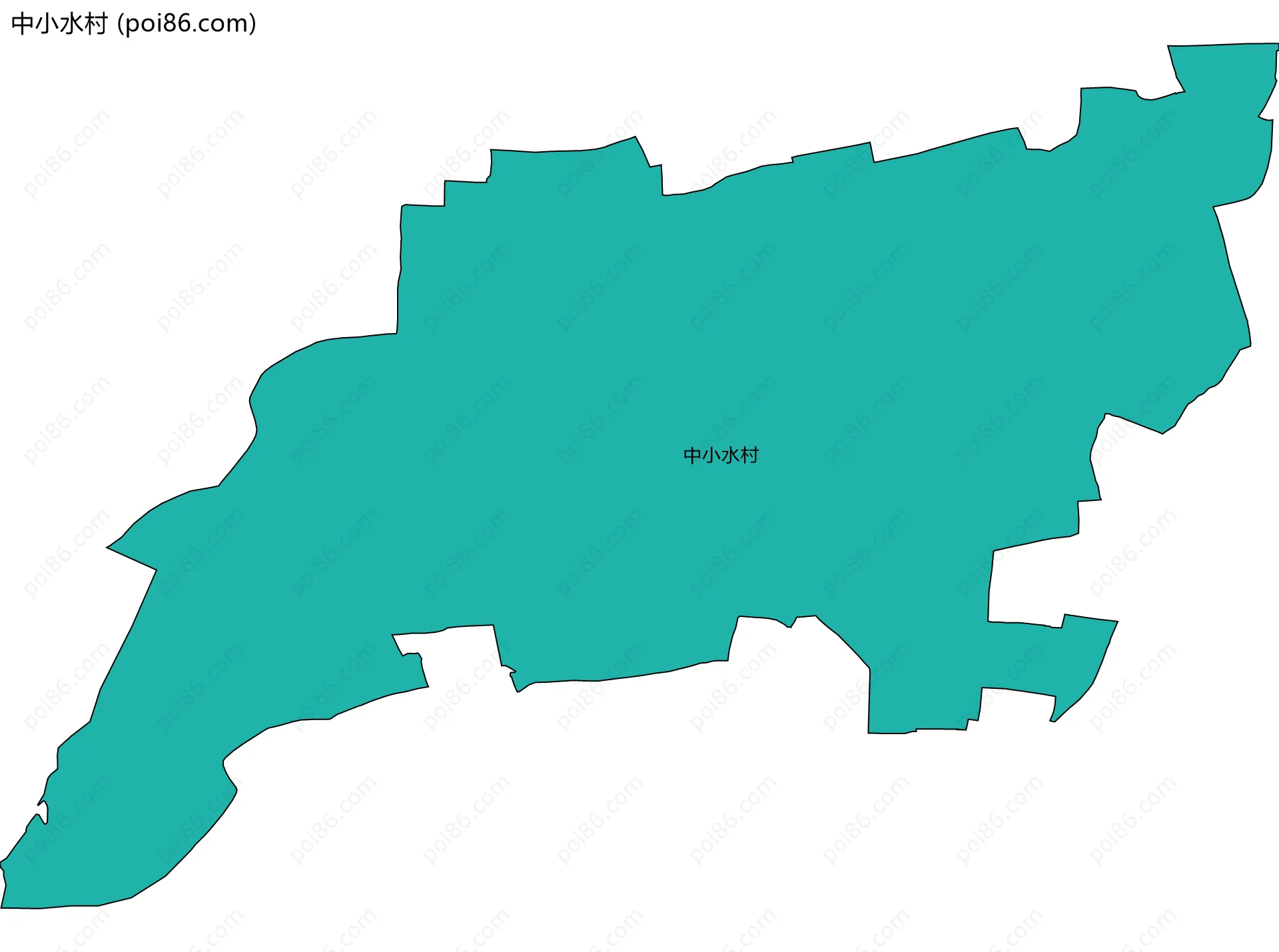中小水村边界地图