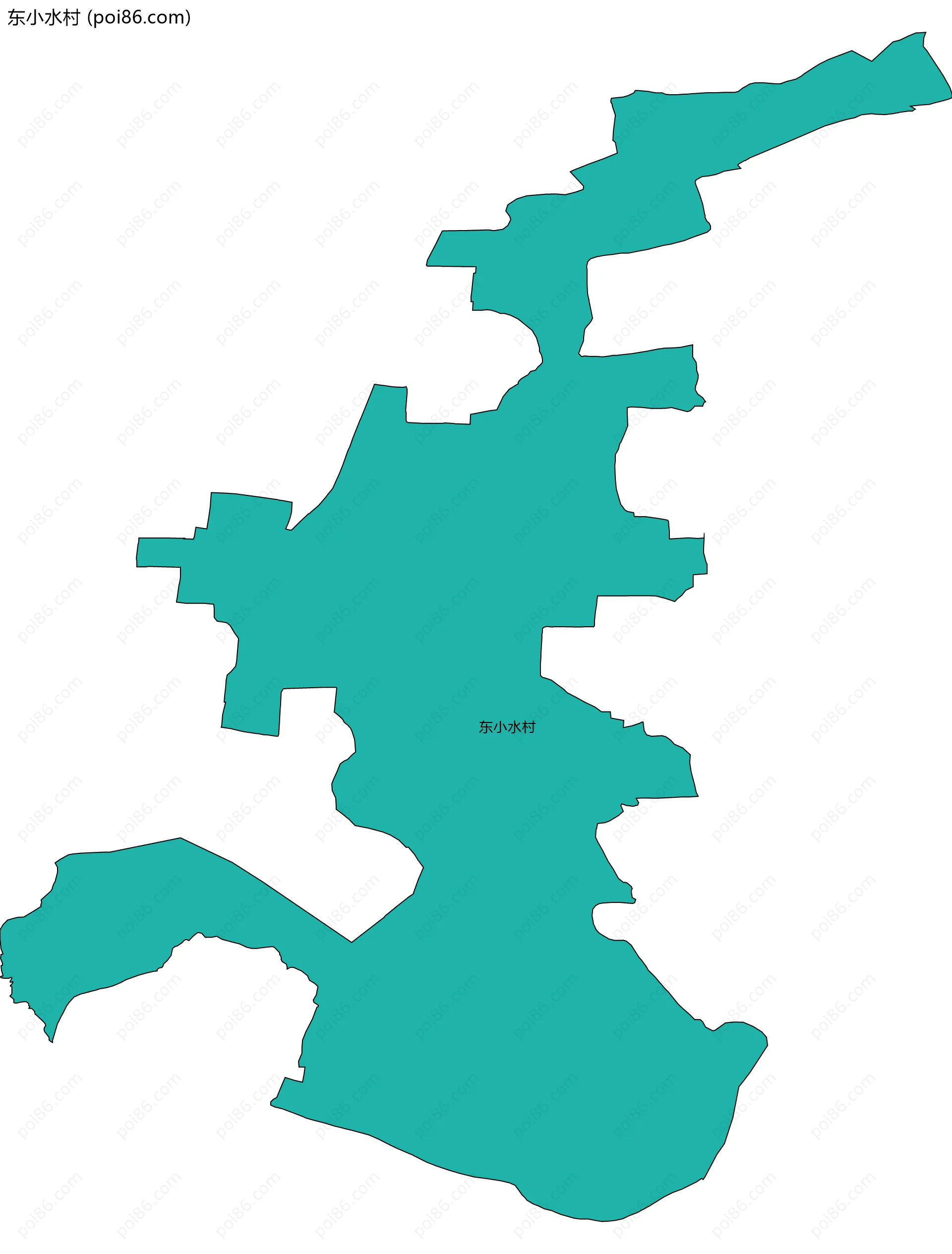 东小水村边界地图