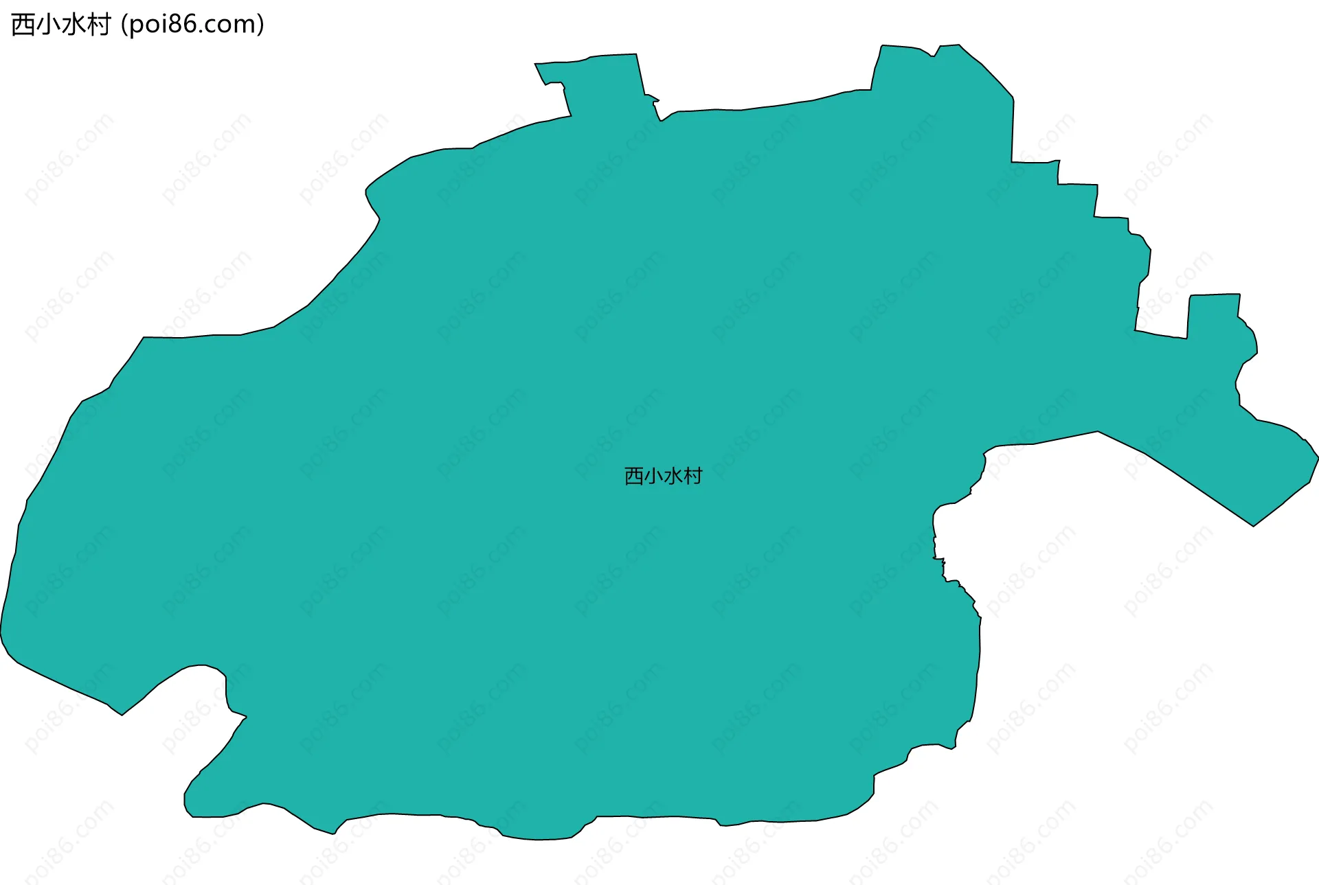 西小水村边界地图