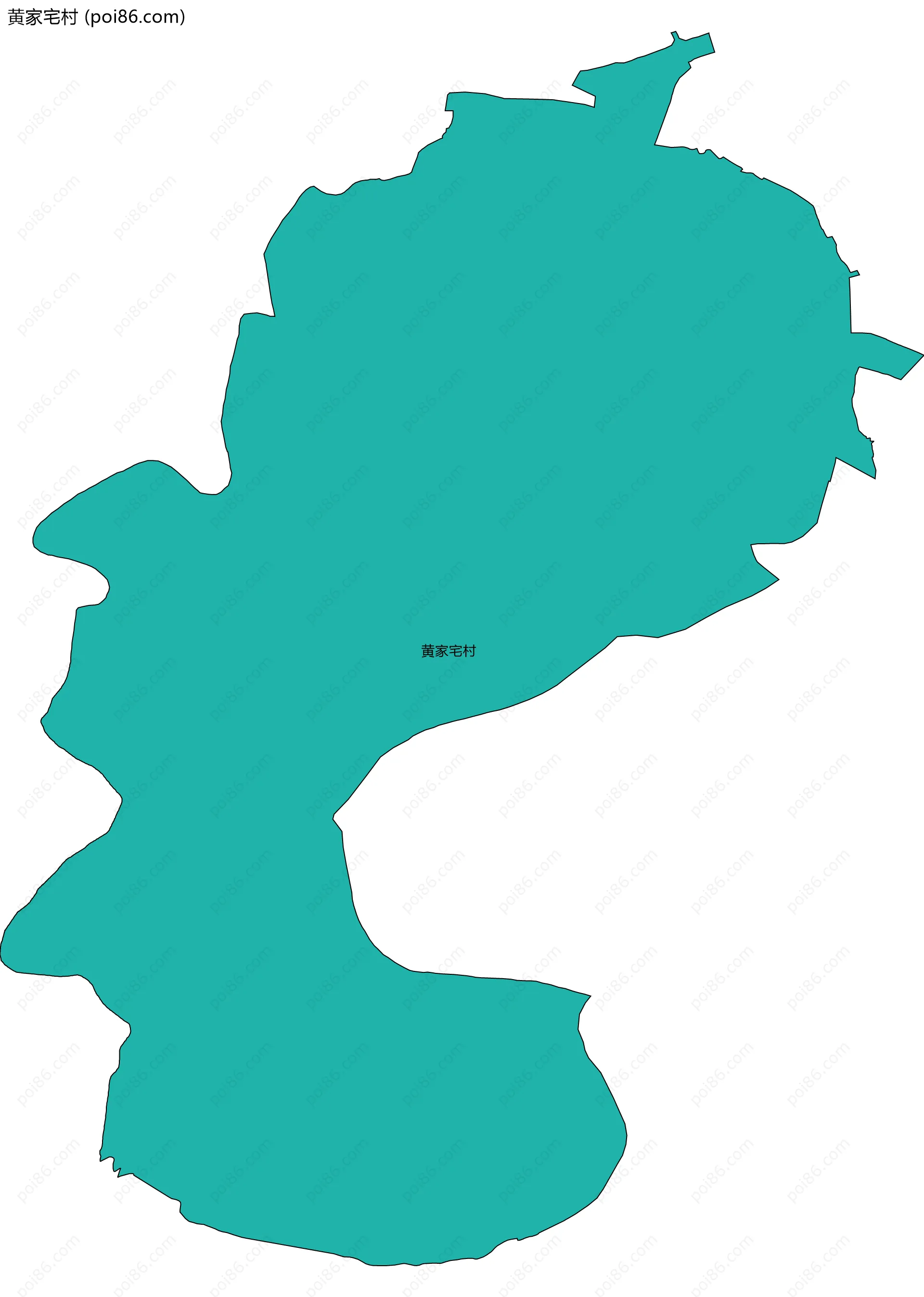 黄家宅村边界地图