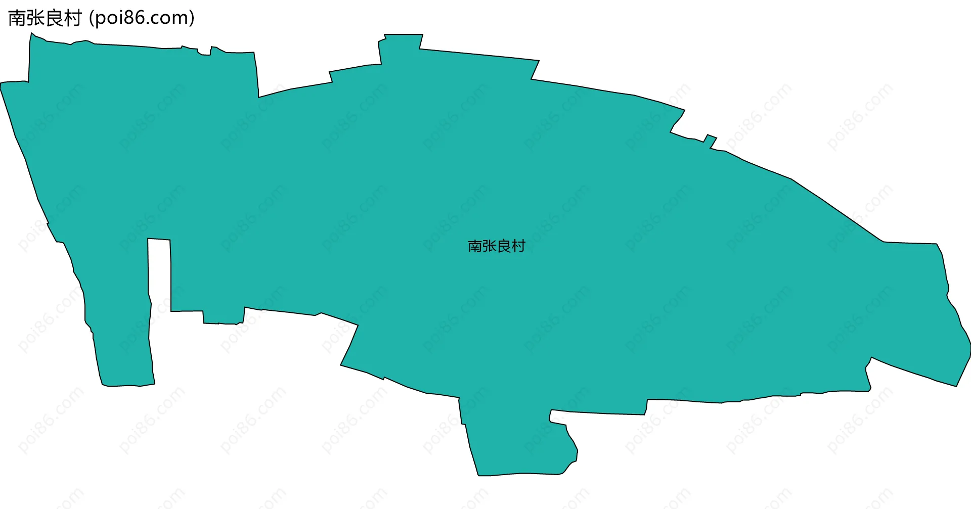 南张良村边界地图