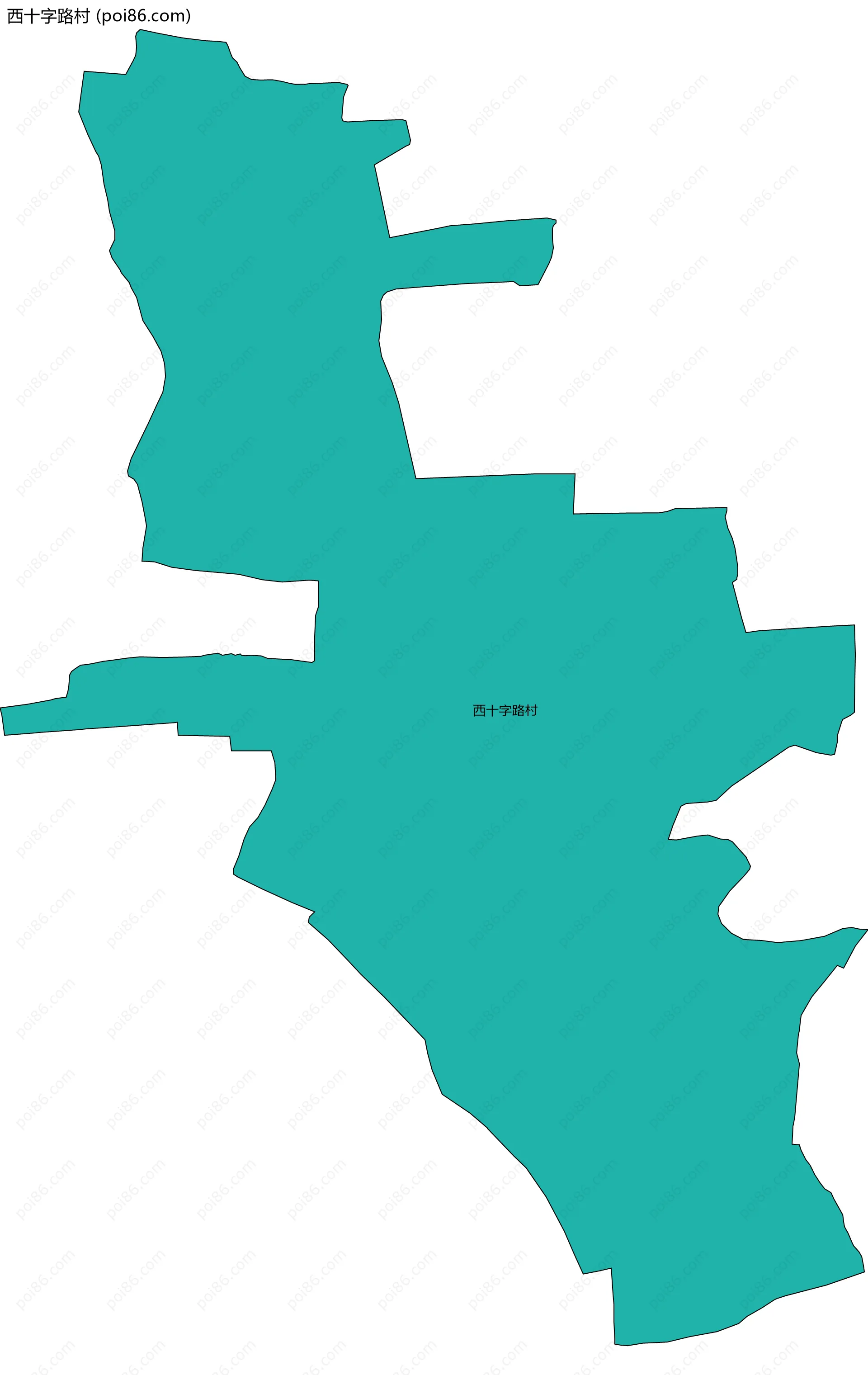 西十字路村边界地图