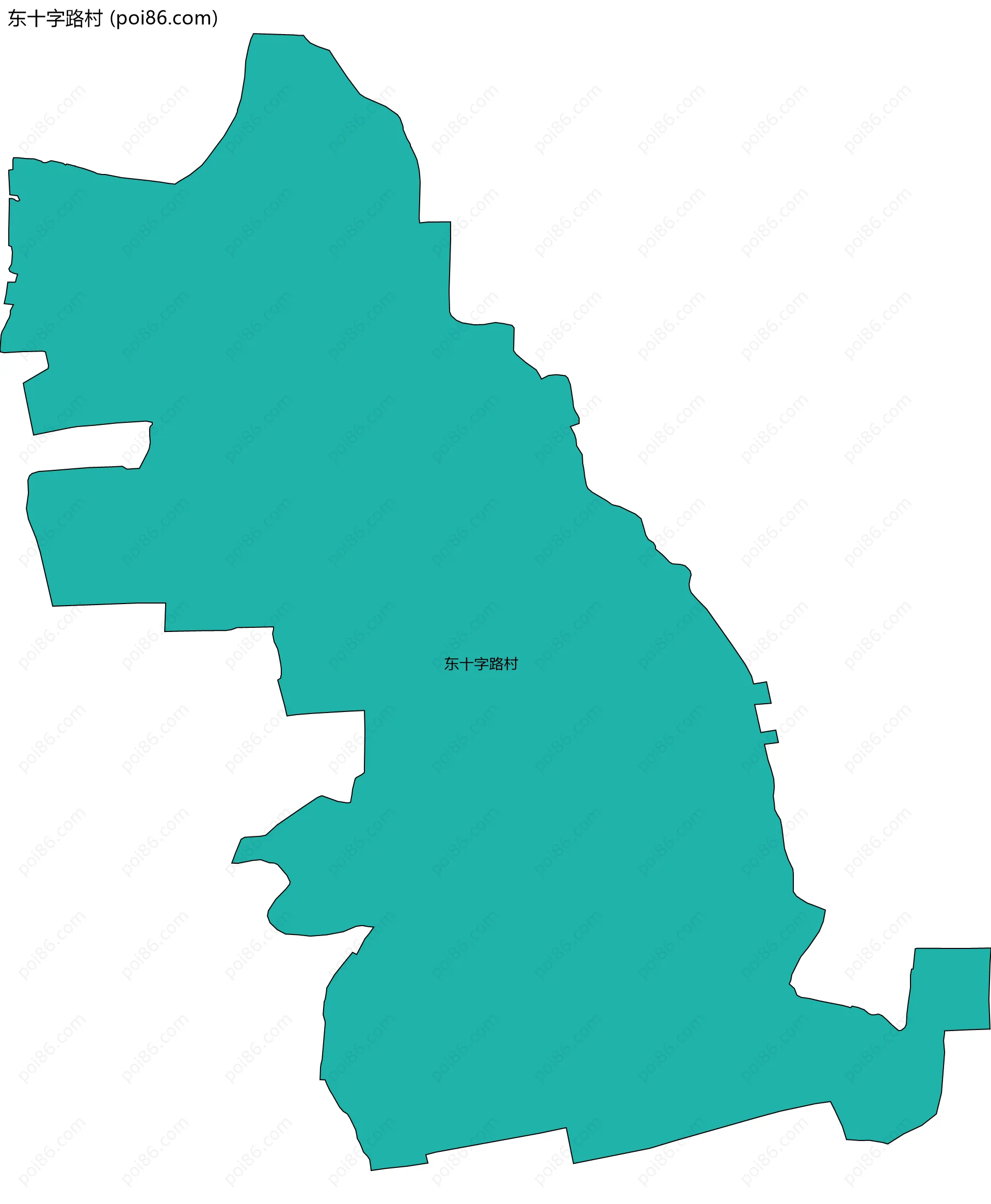 东十字路村边界地图