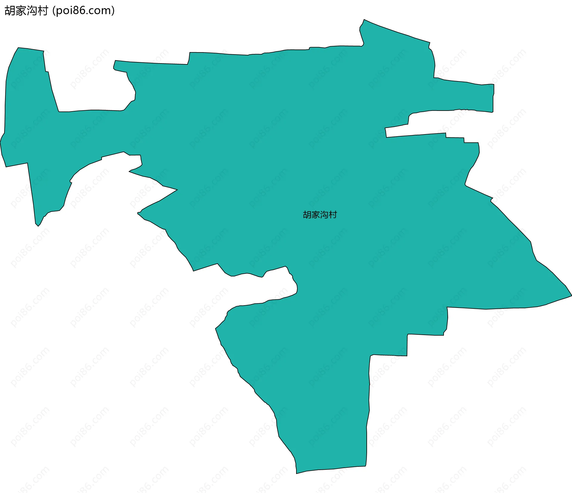 胡家沟村边界地图