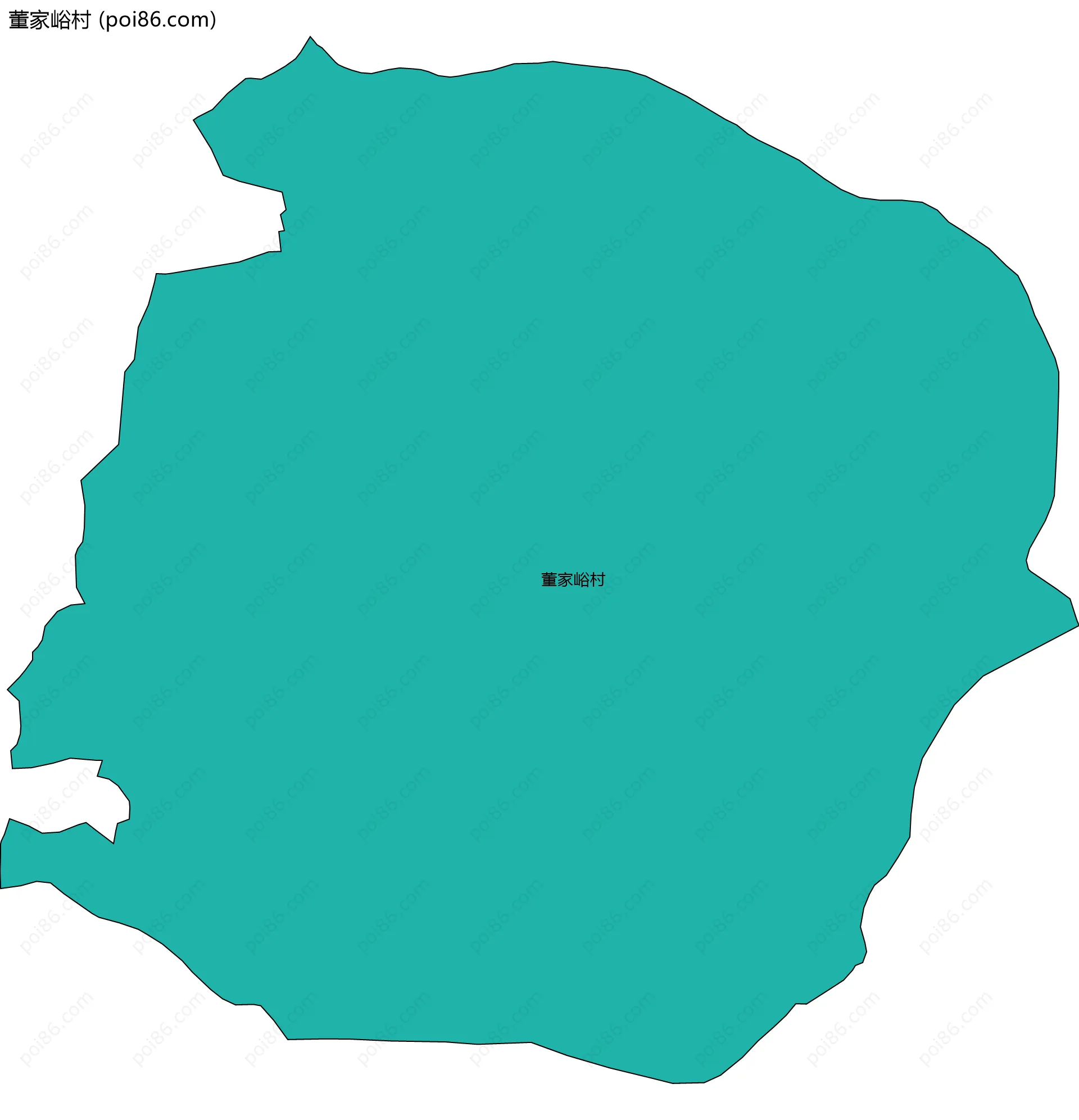 董家峪村边界地图