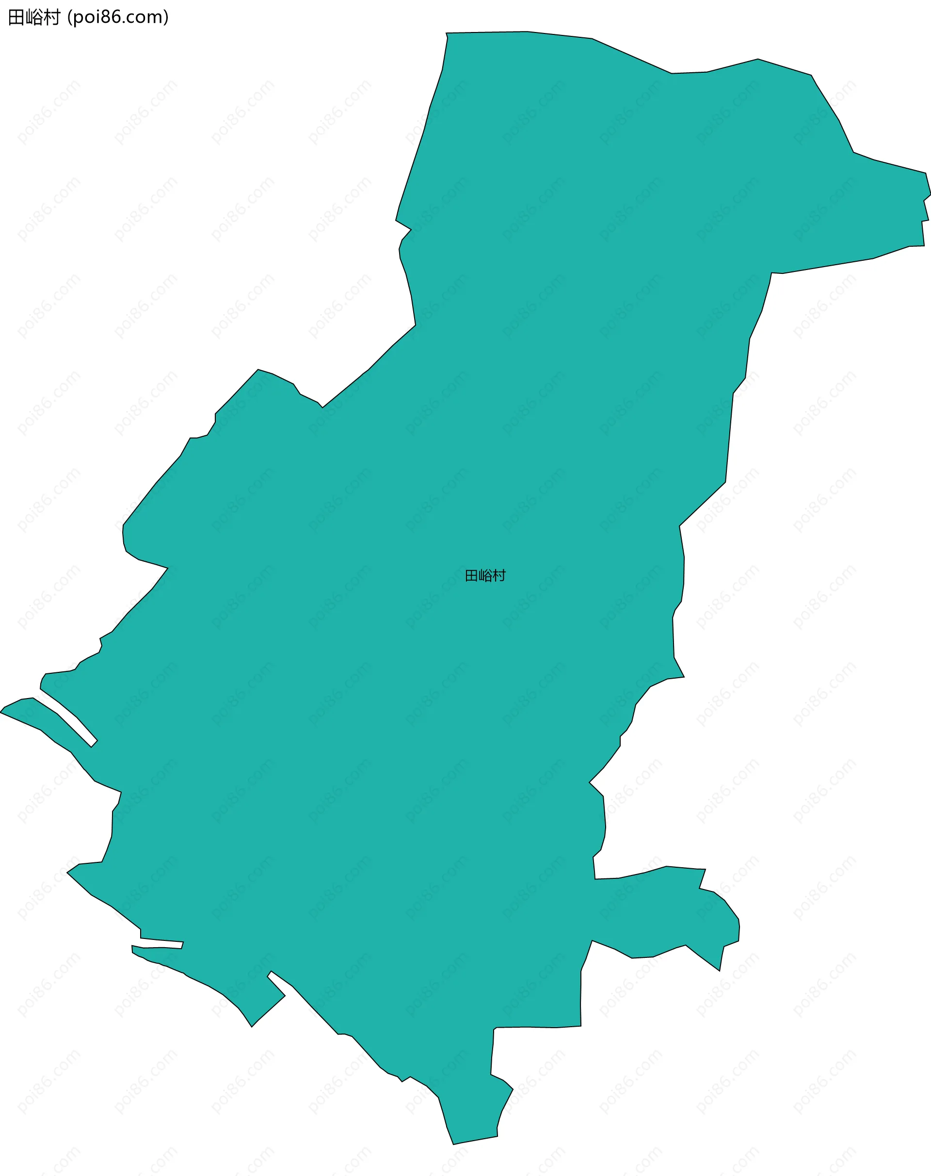 田峪村边界地图