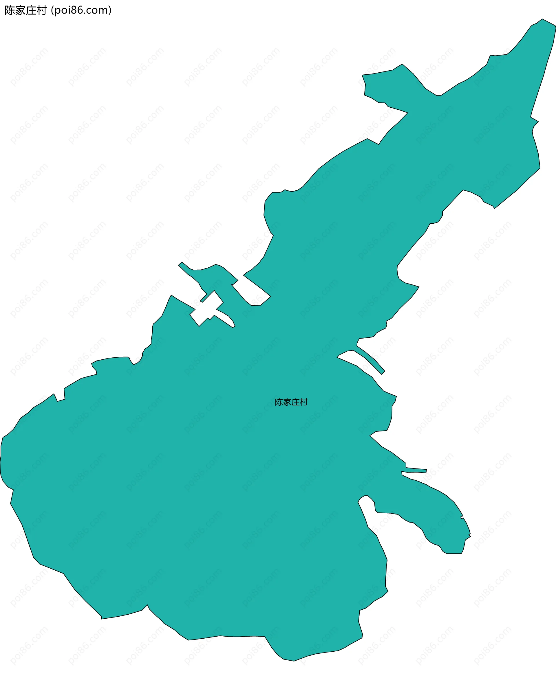 陈家庄村边界地图