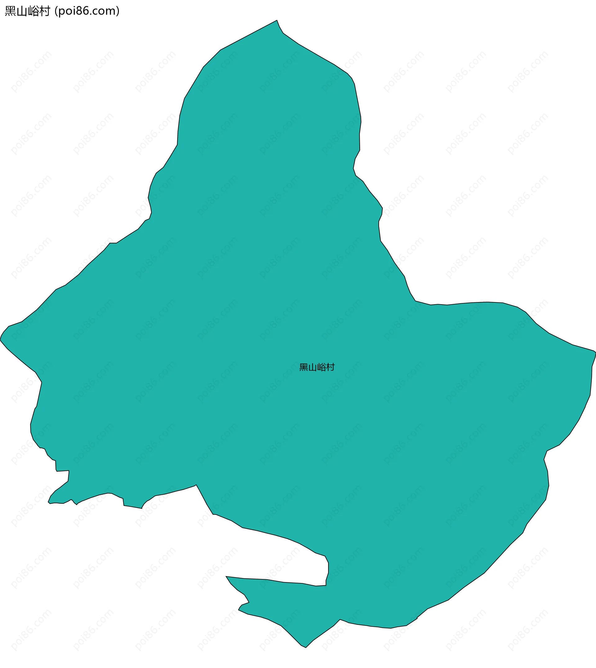 黑山峪村边界地图