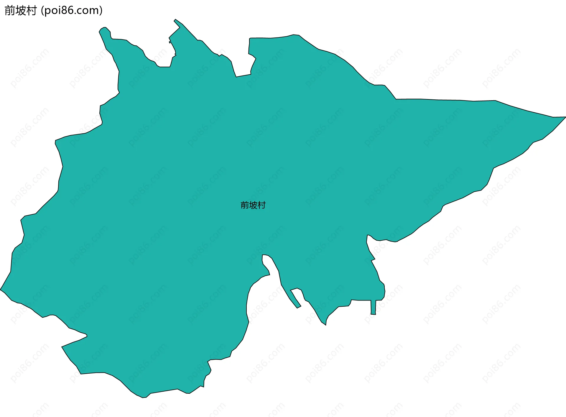 前坡村边界地图