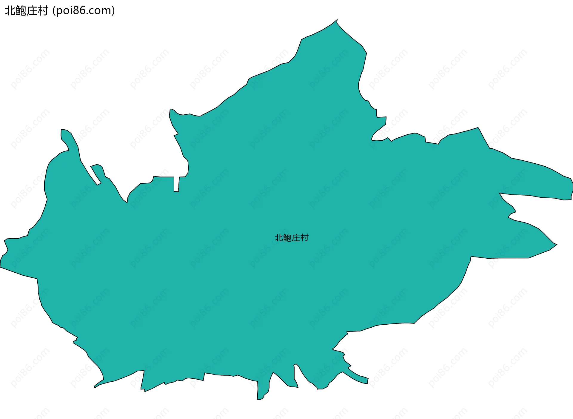 北鲍庄村边界地图