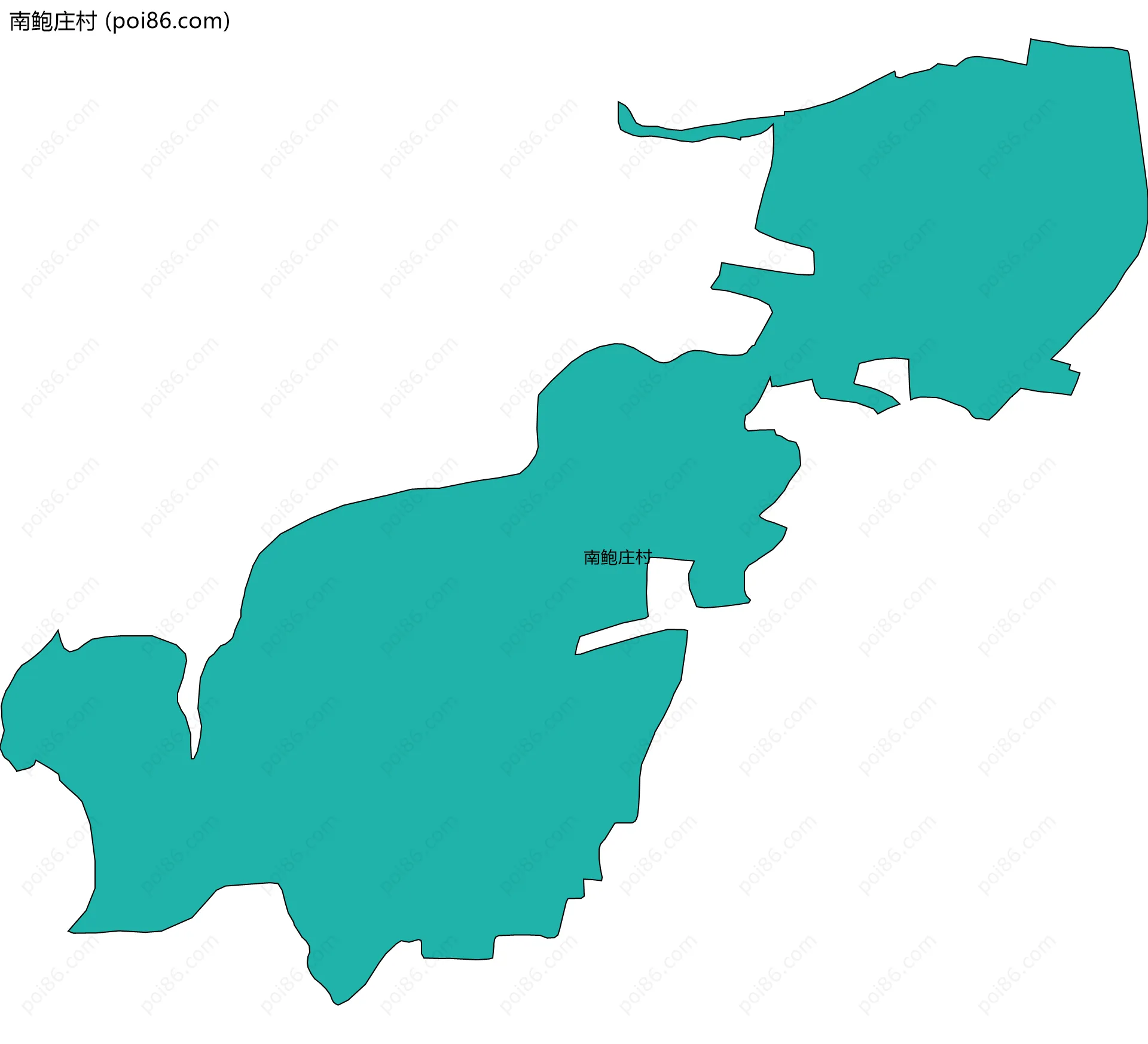 南鲍庄村边界地图