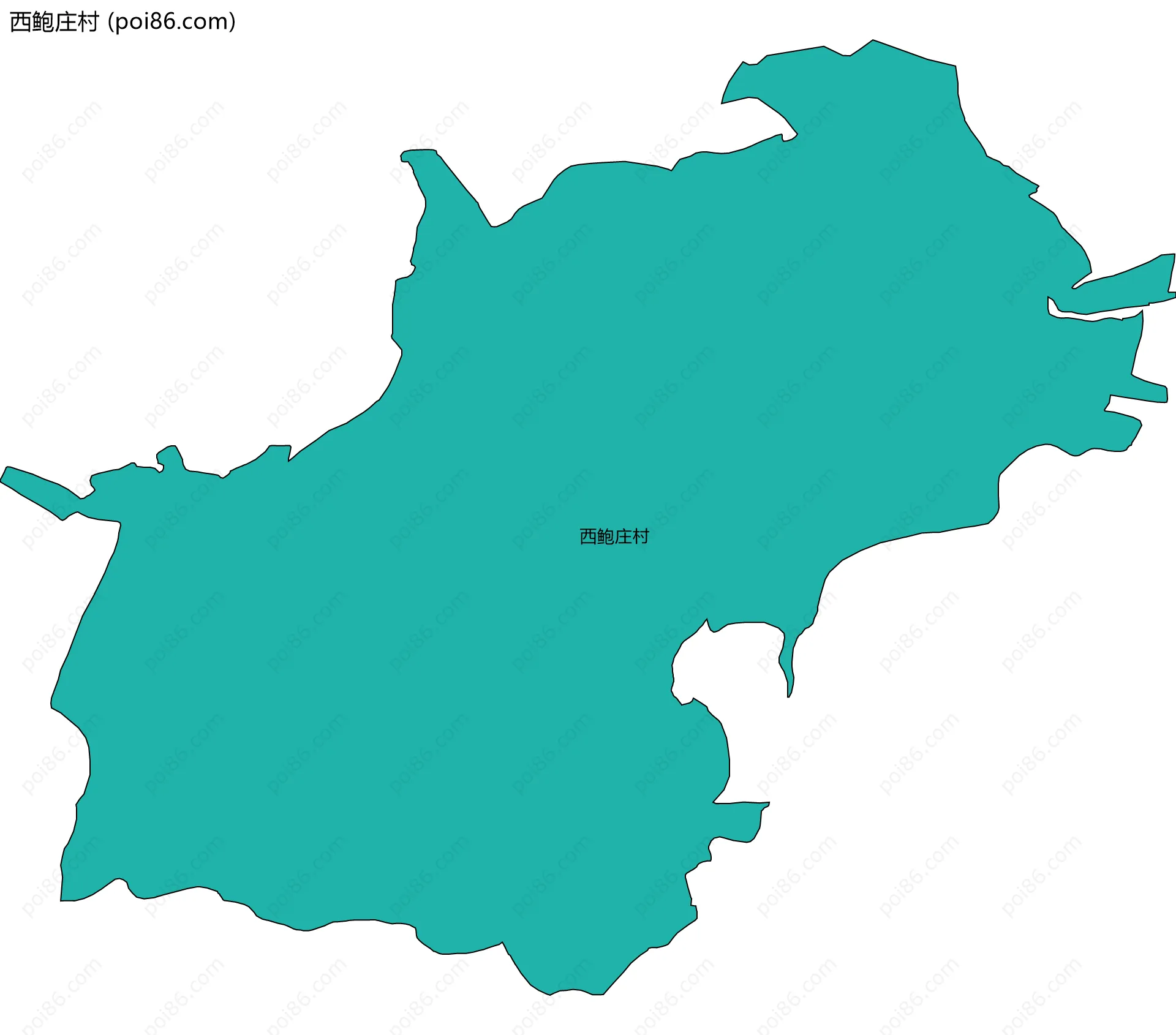 西鲍庄村边界地图