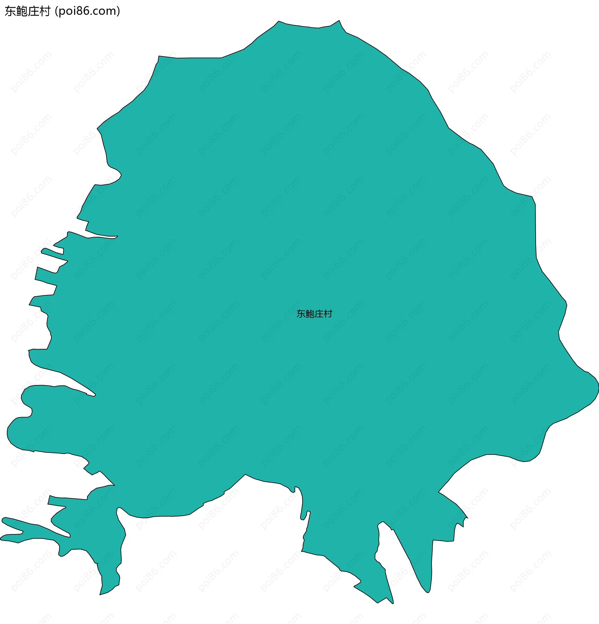 东鲍庄村边界地图