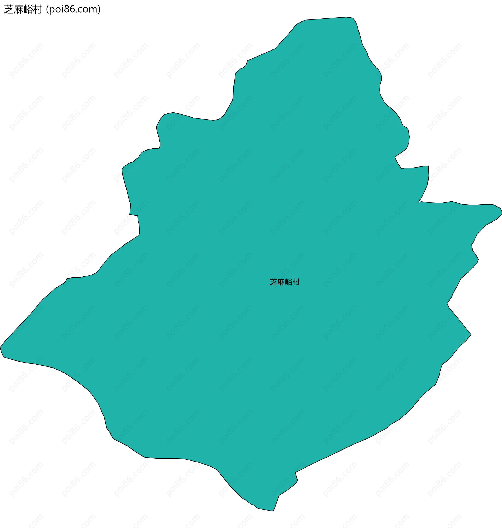 芝麻峪村边界地图