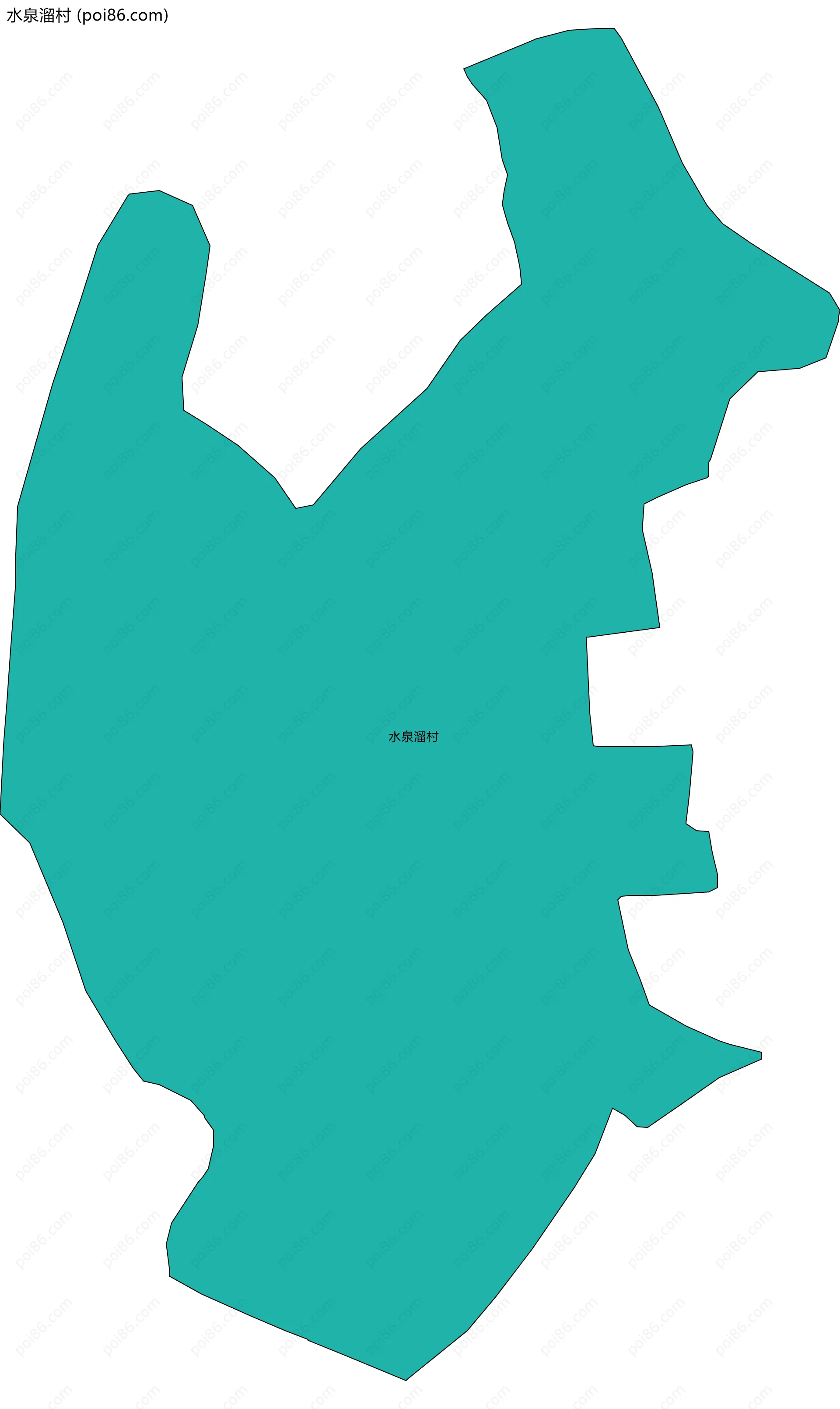 水泉溜村边界地图