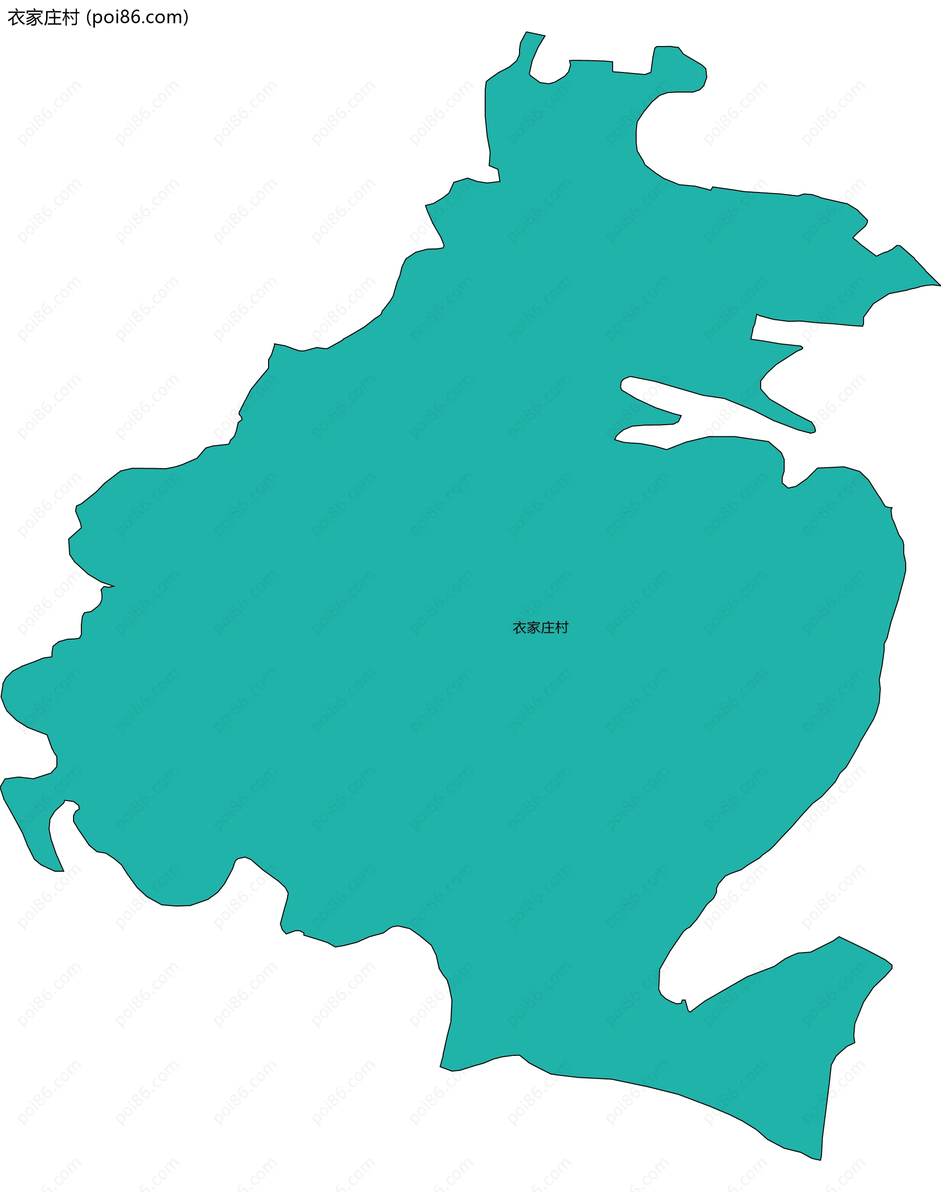 衣家庄村边界地图