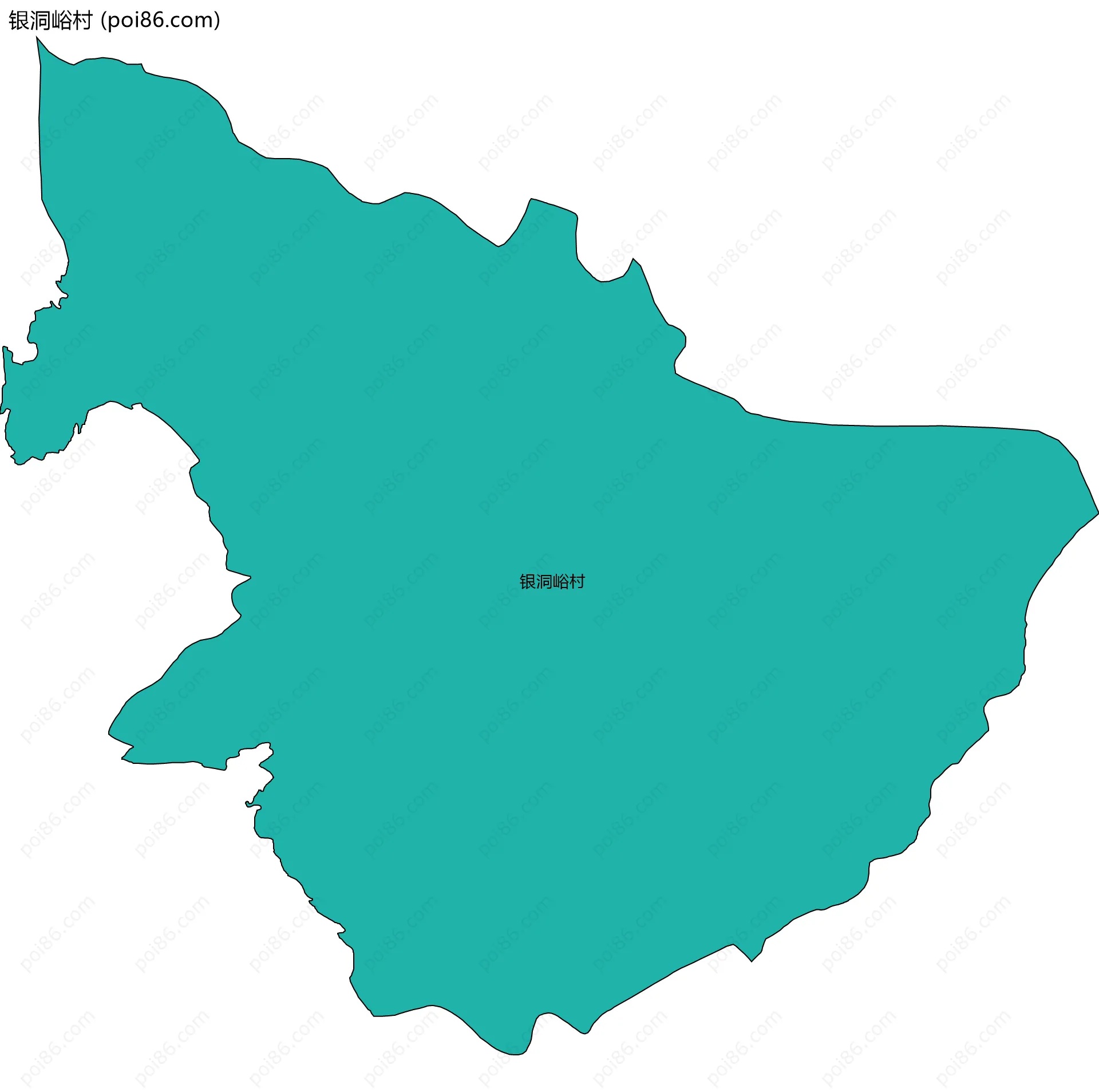 银洞峪村边界地图