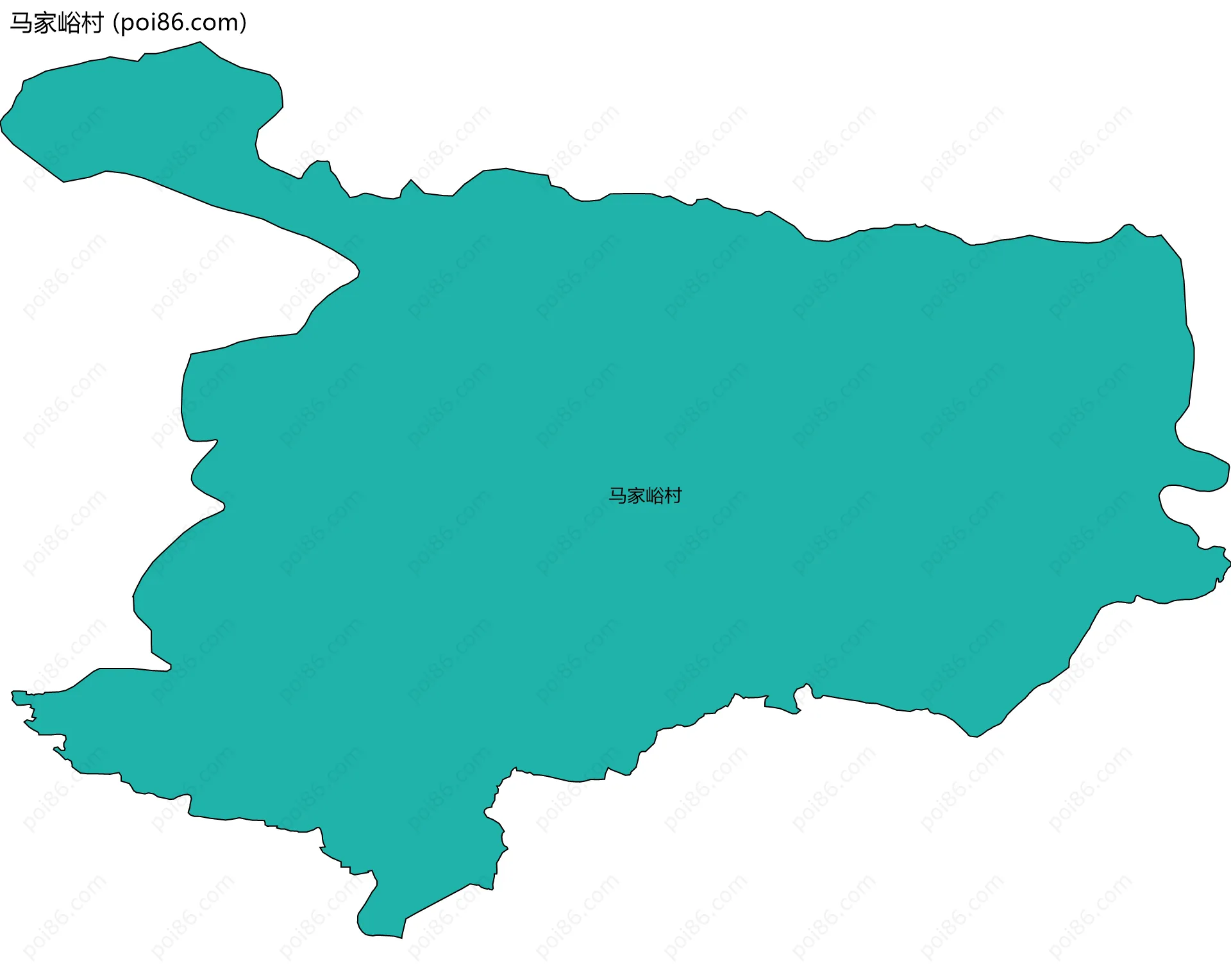 马家峪村边界地图
